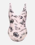 Strój plażowy jednoczęściowy Tattoo Robert Kupisz X ESOTIQ - 4