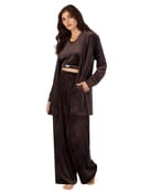 Dresowy luxe plush layer, crop tank & pant lounge set - 2