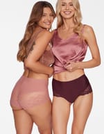 High-waisted briefs Pansy maroon