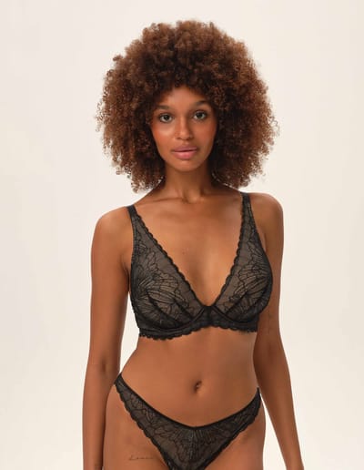 Soft bra Oprah black and gold