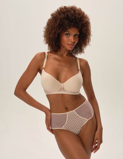 High-waisted panties Ohara Beige