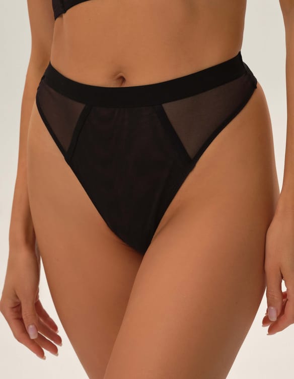 High-waisted panties Omari Black