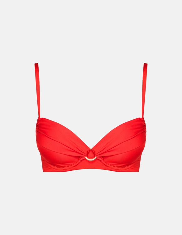 Bikini-Oberteil Aqua Rot