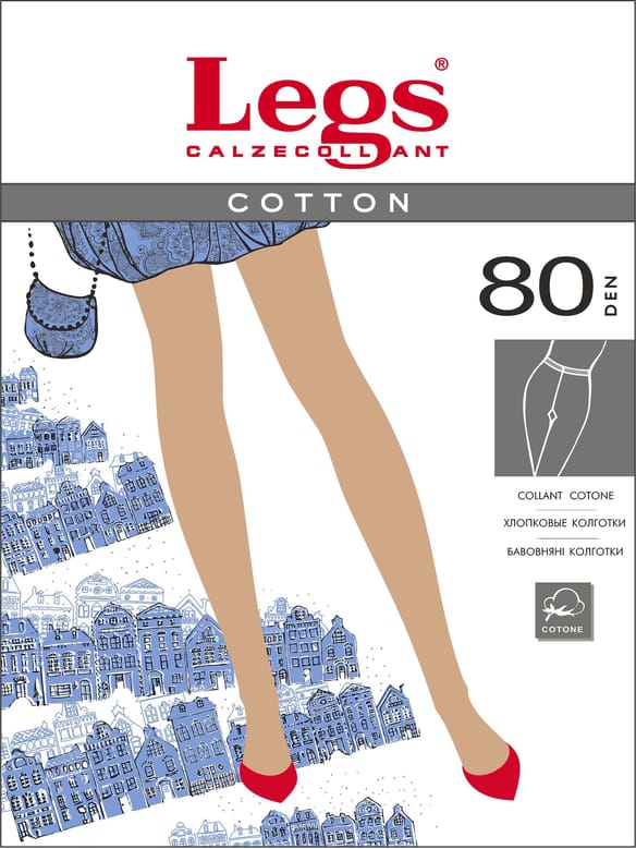 TIGHTS Cotton 80 Green