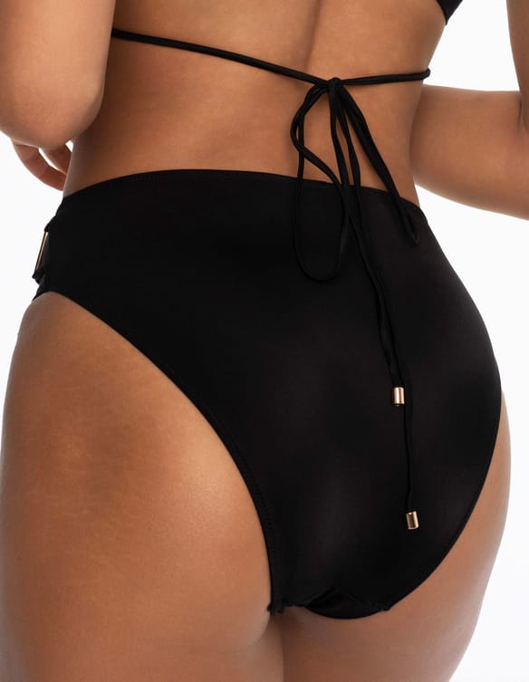 High-waisted bikini bottoms  Thea Black