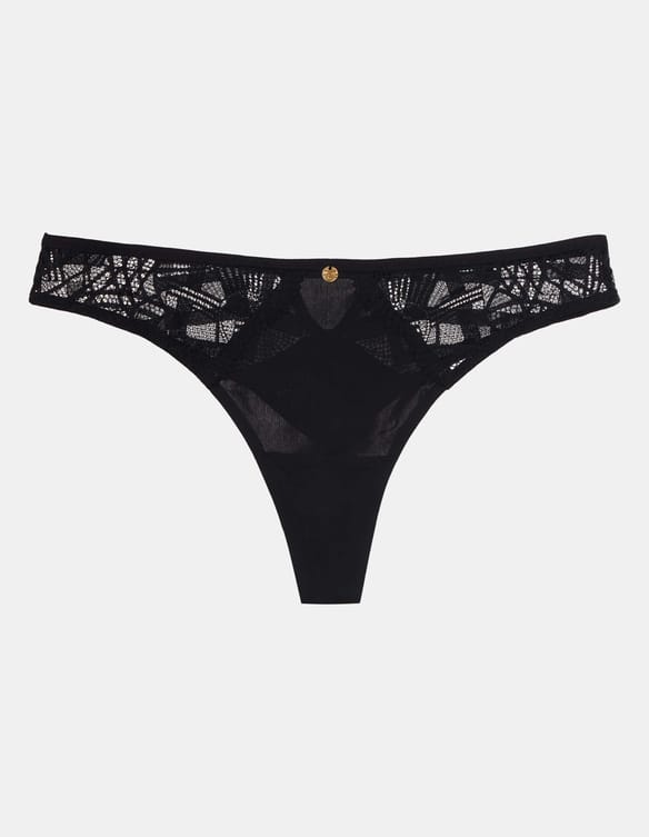 Thongs Intro black and gold