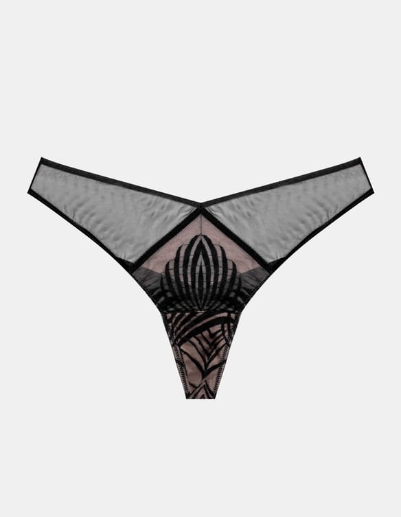 Thongs Nacre black and gold