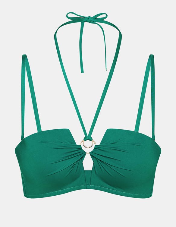 Góra od bikini bandeau Deliciosa zielony
