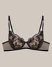 Push-up bra Ophelia - black and gold