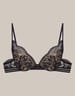 Push-up bra Outline - black and gold