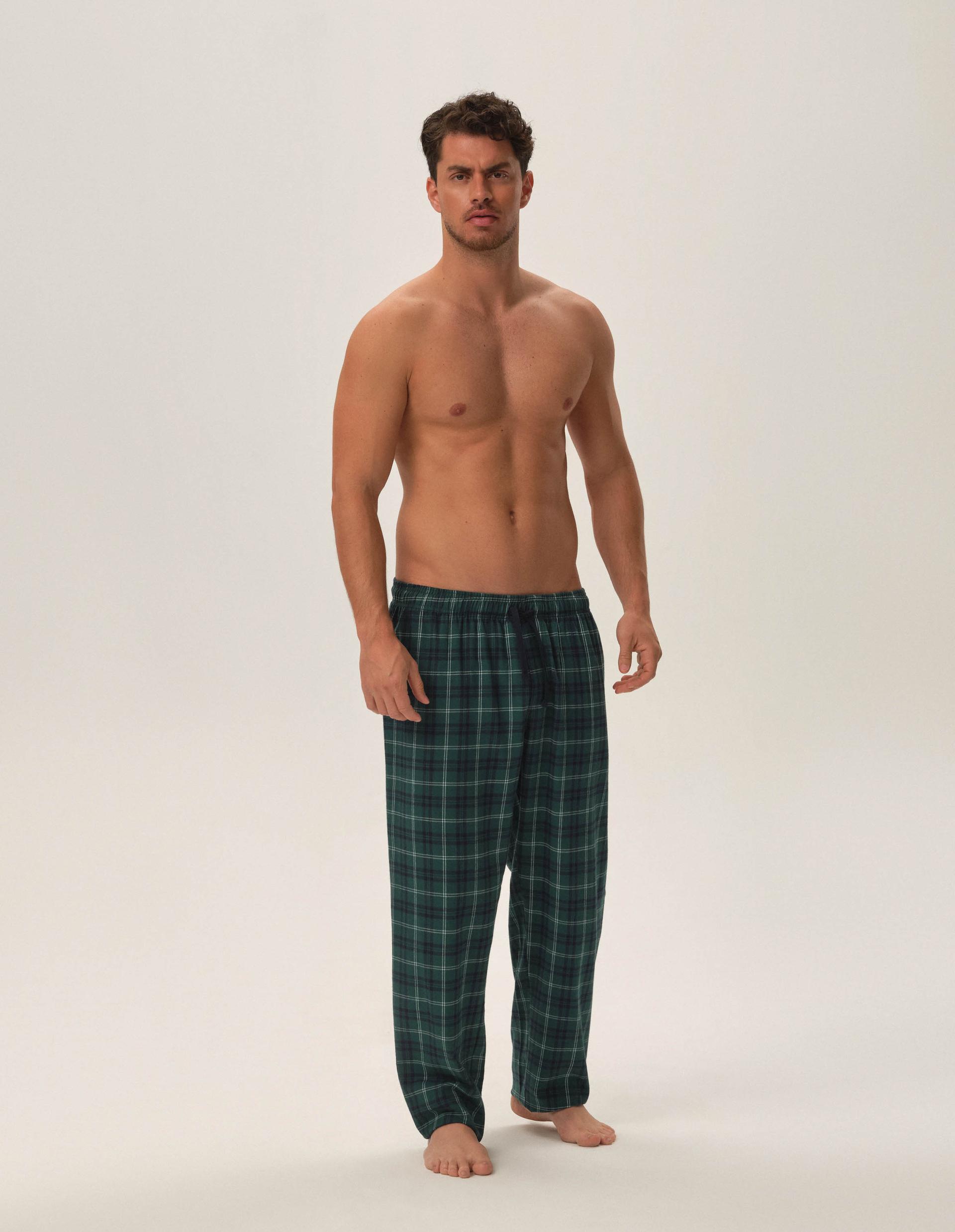 Flannel pants Herb Green 1