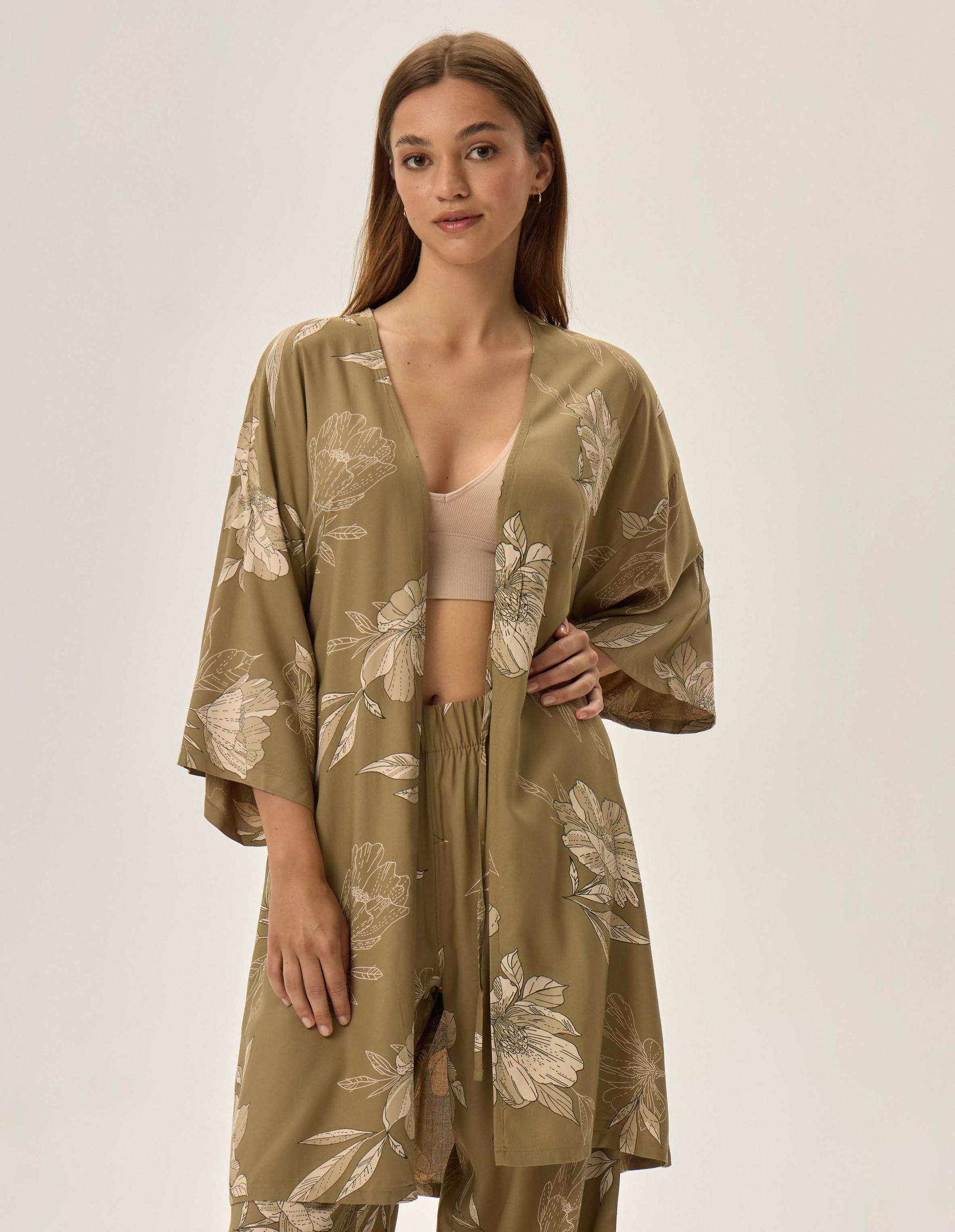 Szlafrok Fleur Green 2