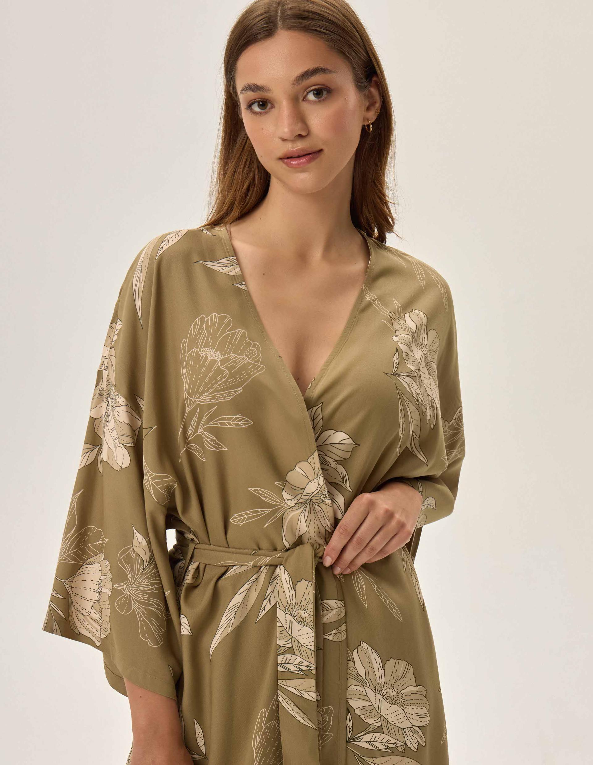 Szlafrok Fleur Green 4