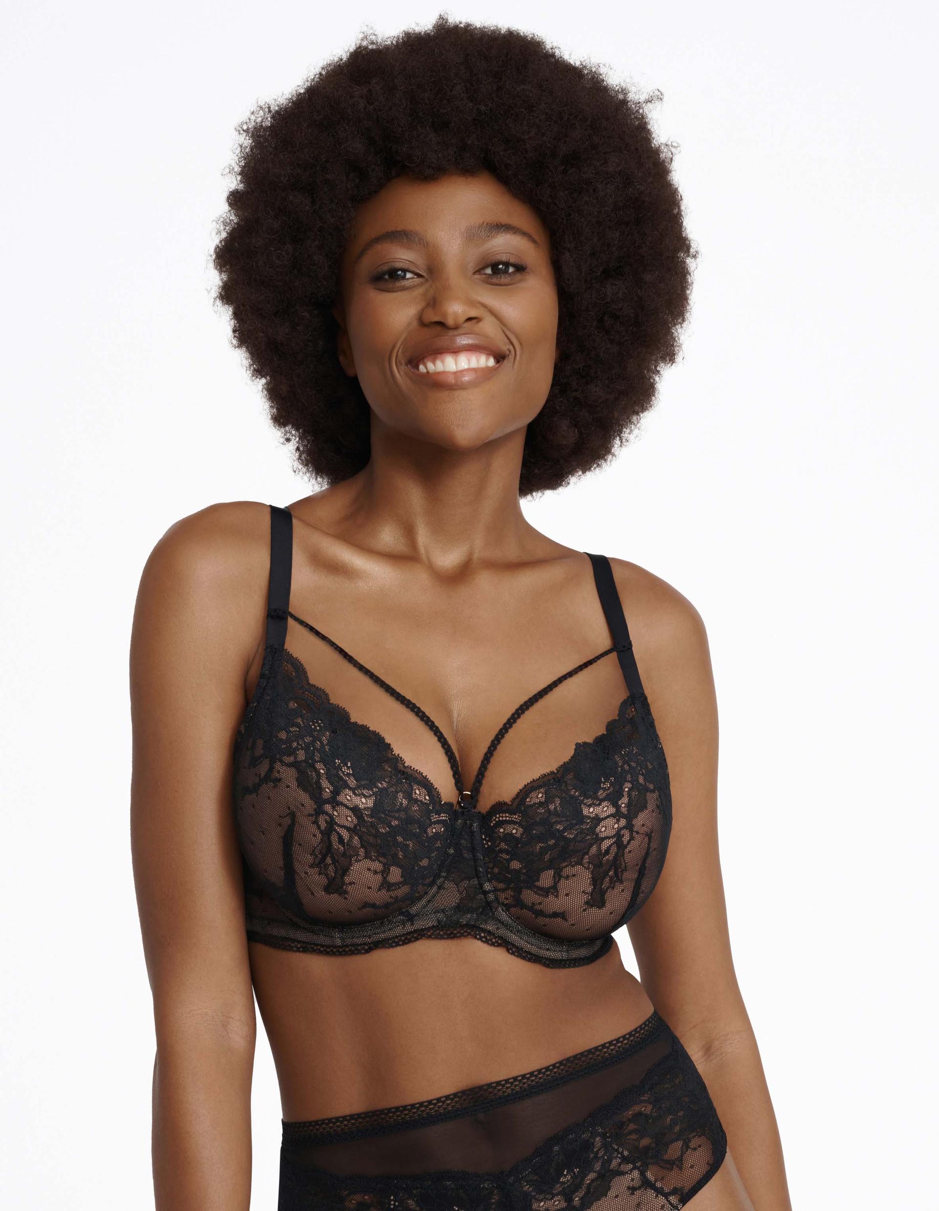 Padded bra Intonation black and gold 1