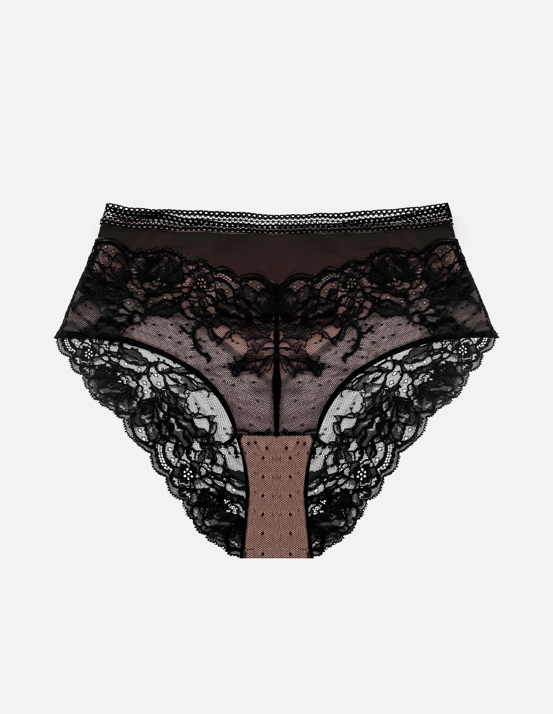High-waisted briefs Intonation black and gold 6