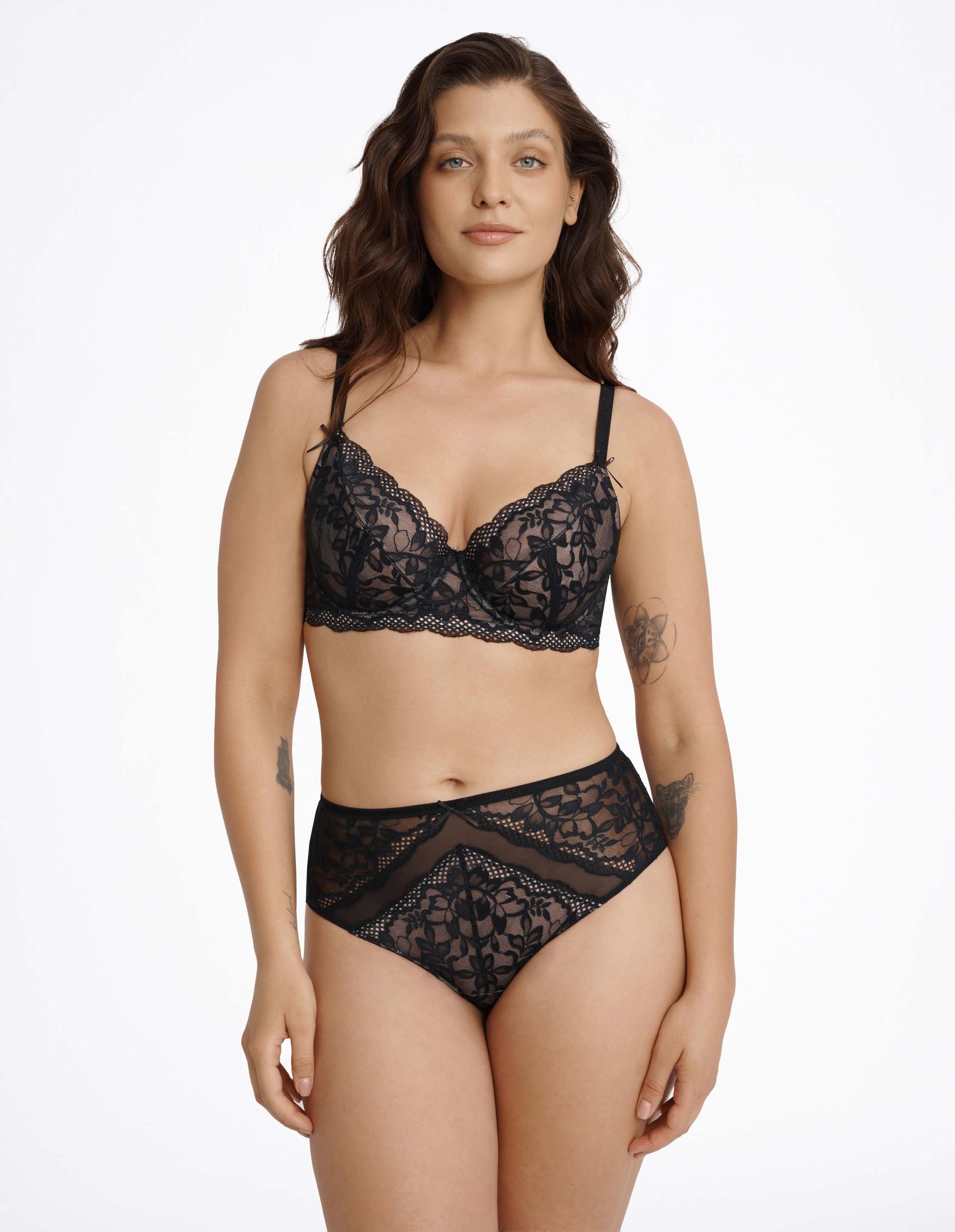 High-waisted briefs Klara black and gold 5