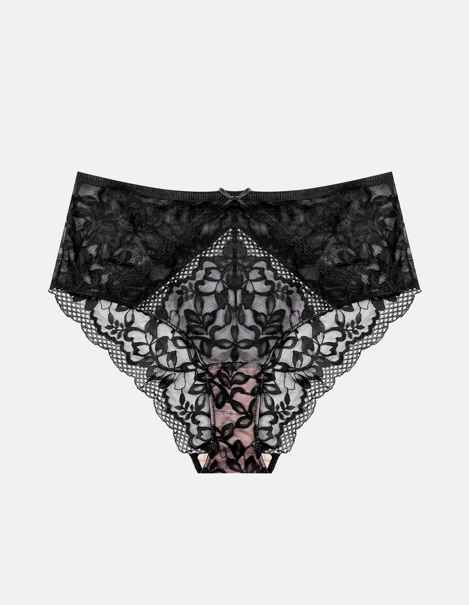 High-waisted briefs Klara black and gold 6