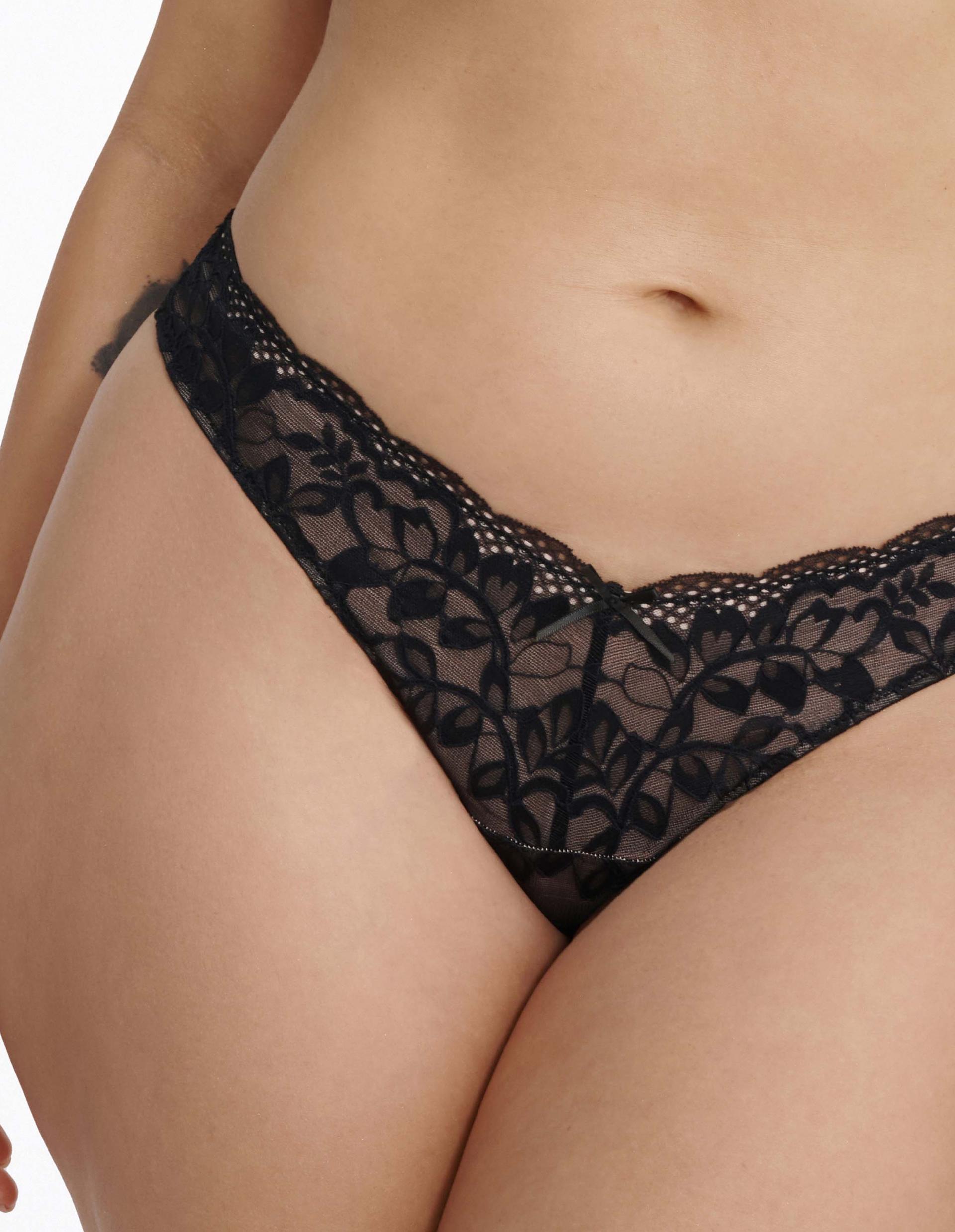 Thongs Klara black and gold 3