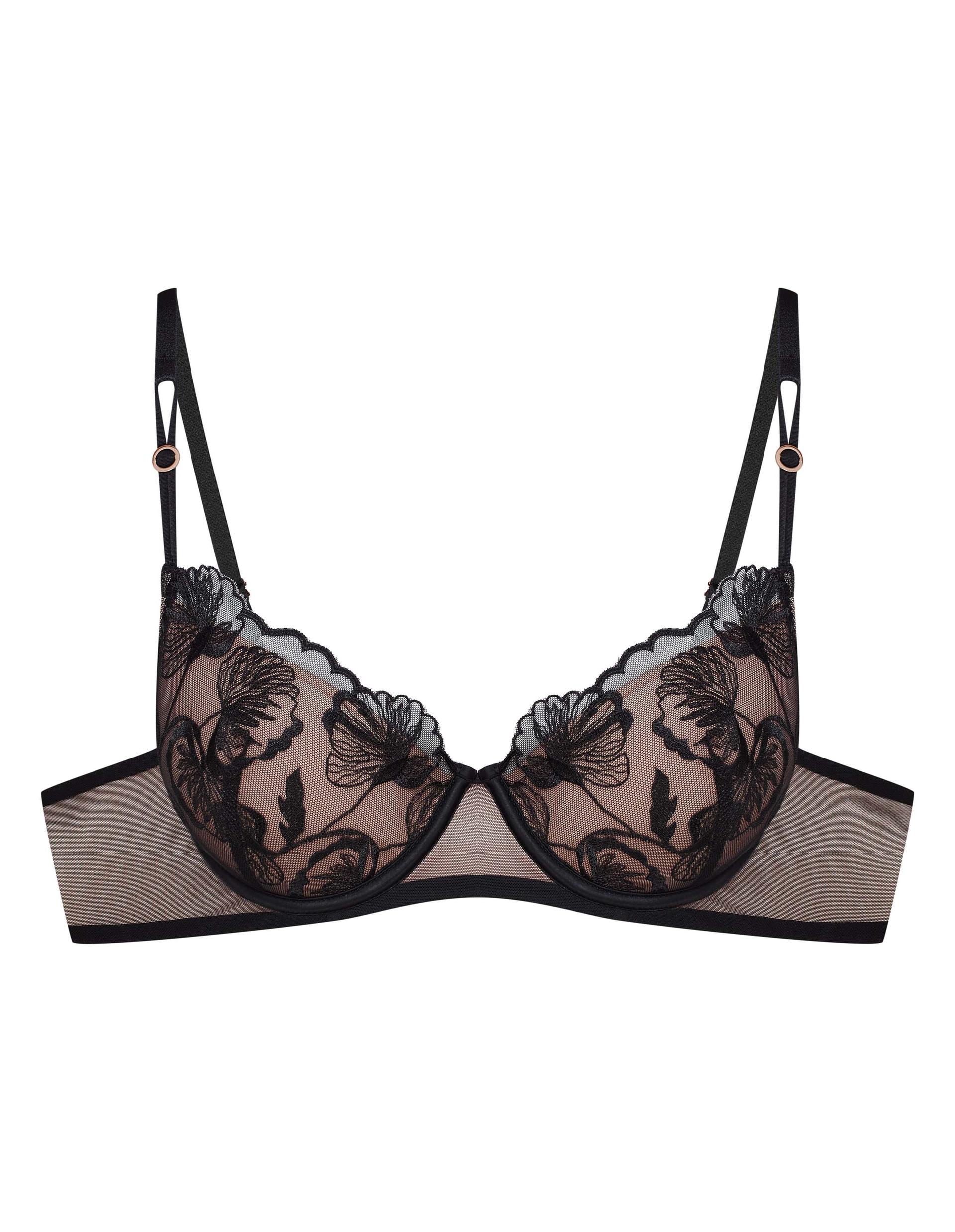 Biustonosz push-up Ophelia czarny 6