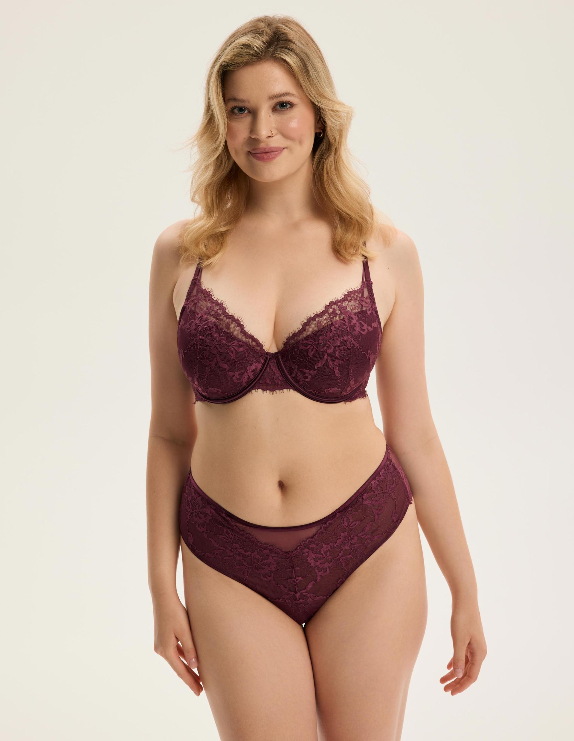 Push-up bra Cloe maroon 1