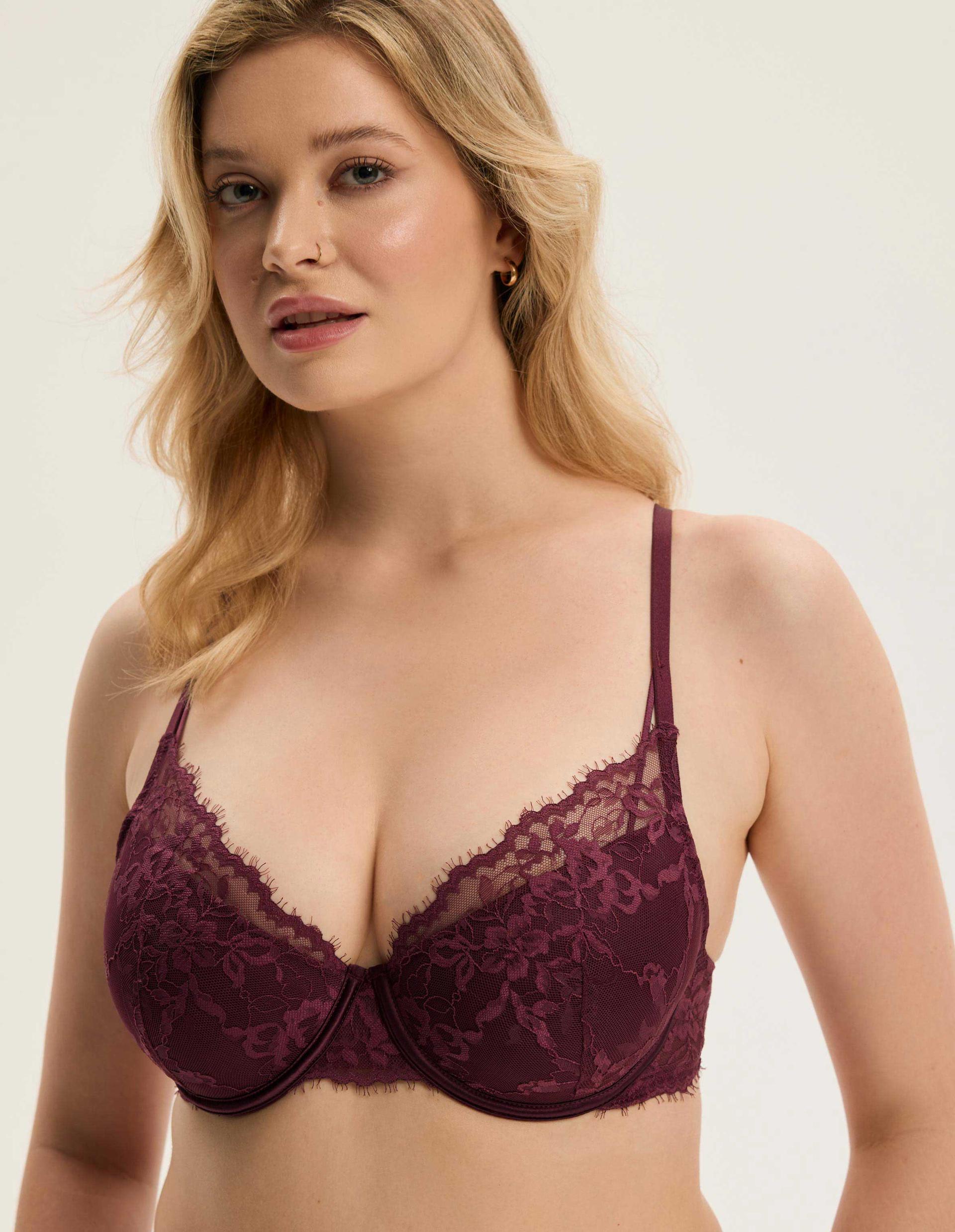 Push-up bra Cloe maroon 2