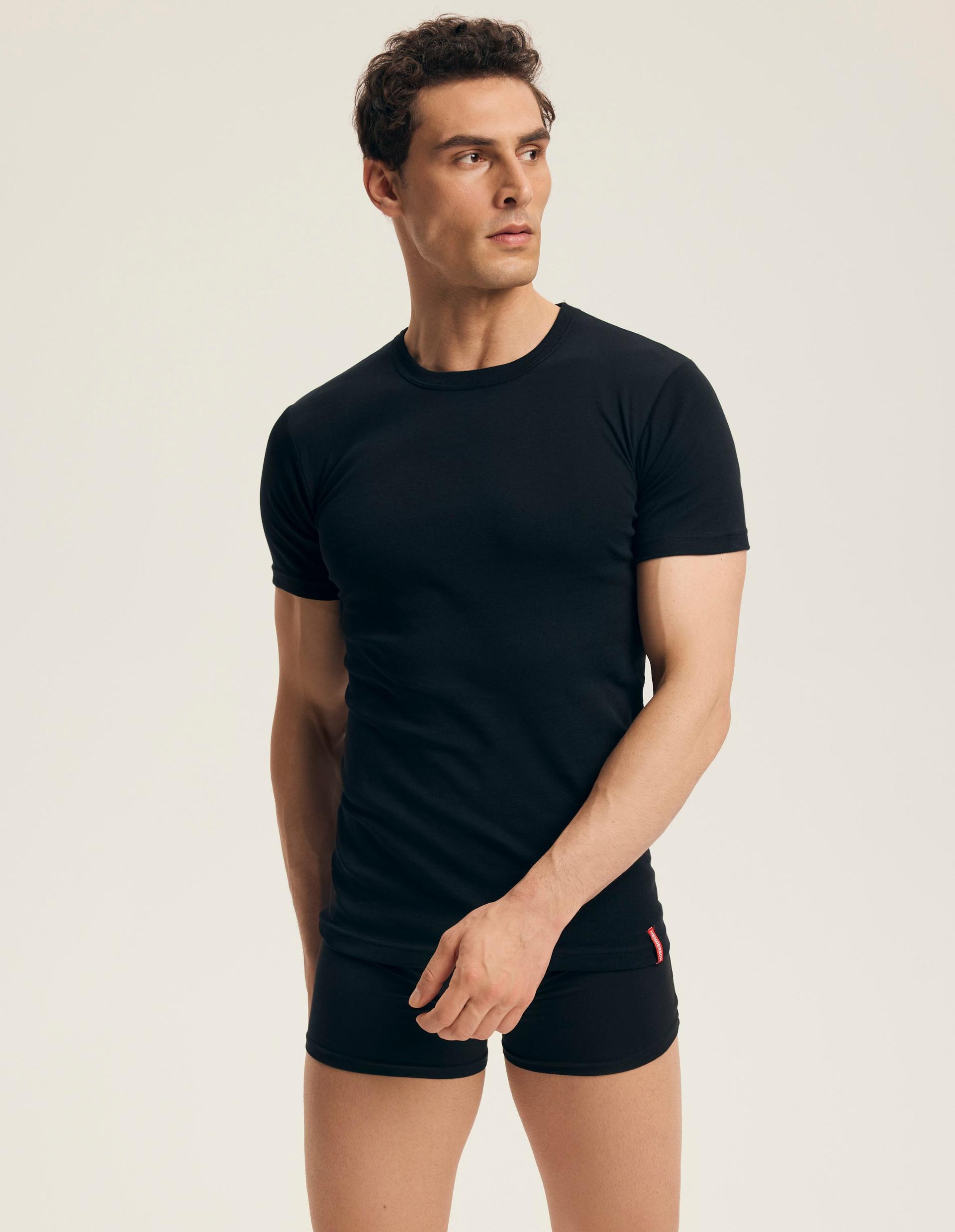 T-shirt z Bawełny czarny 2