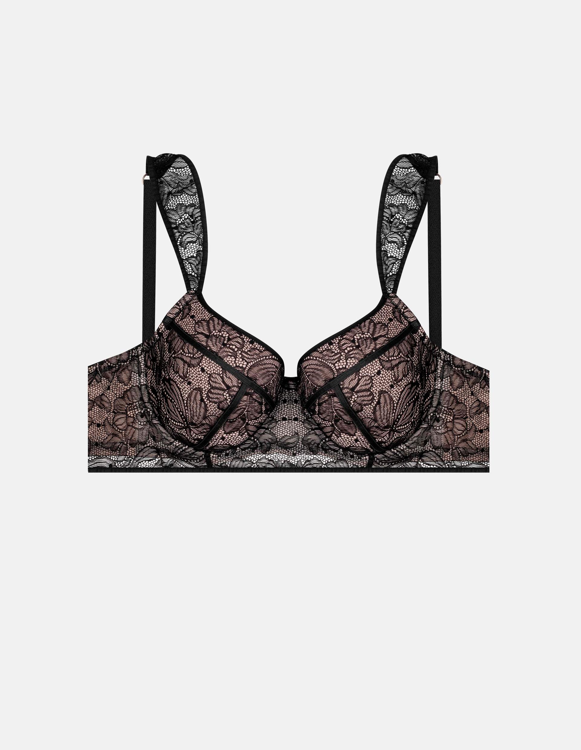 Padded bra Nikola black and gold 6