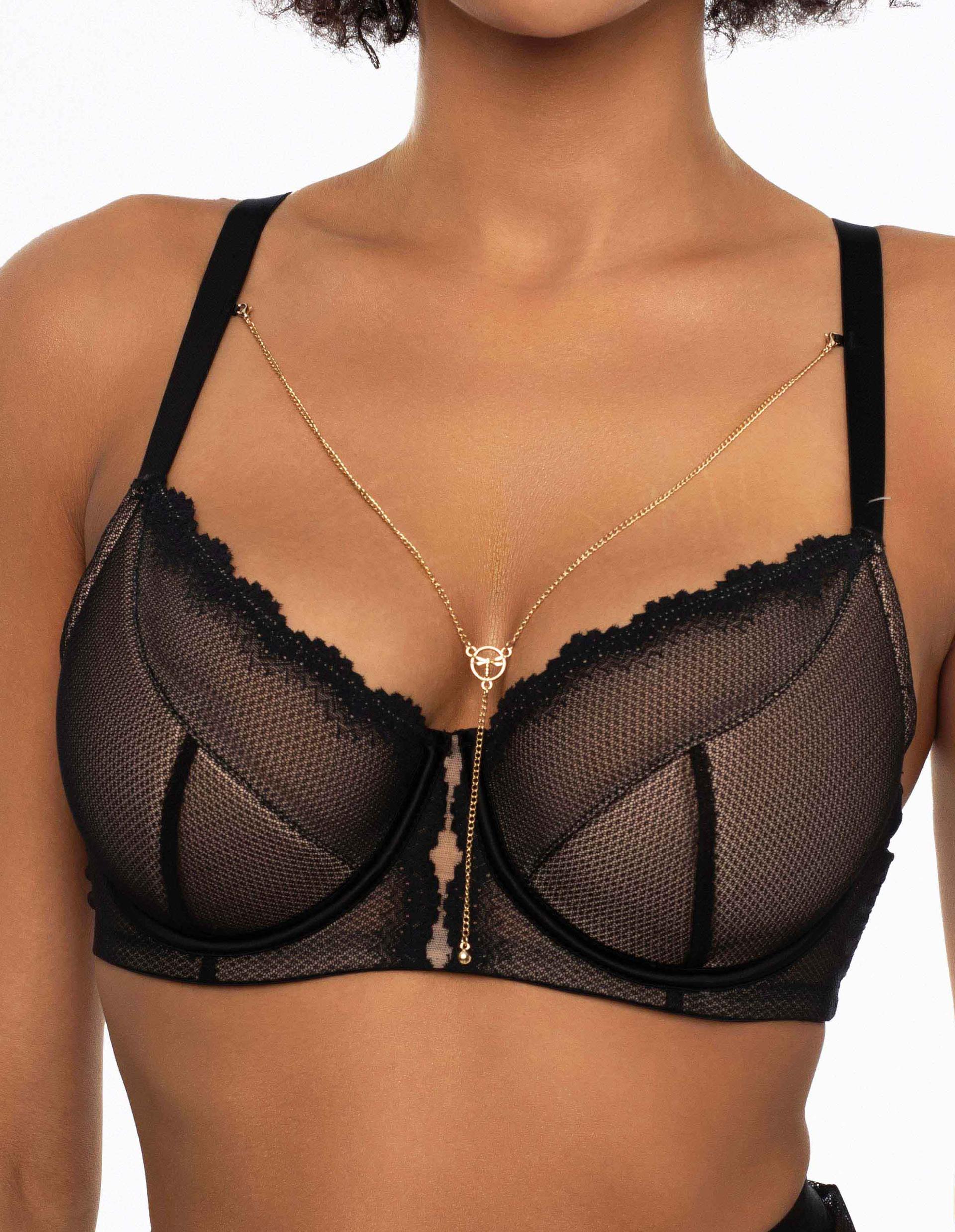 Semi-padded bra Notice black and gold 3