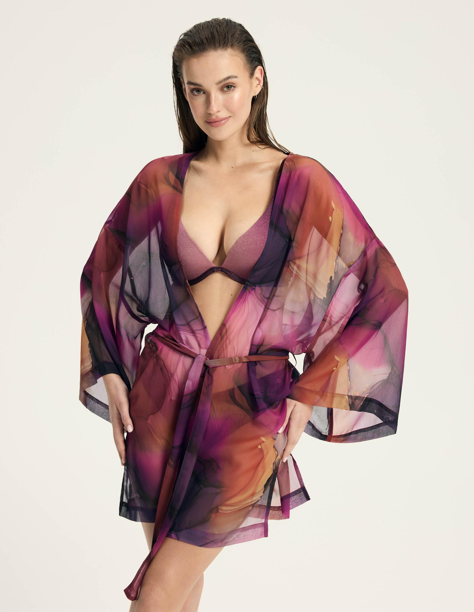 Beach robe Tango Violet 3