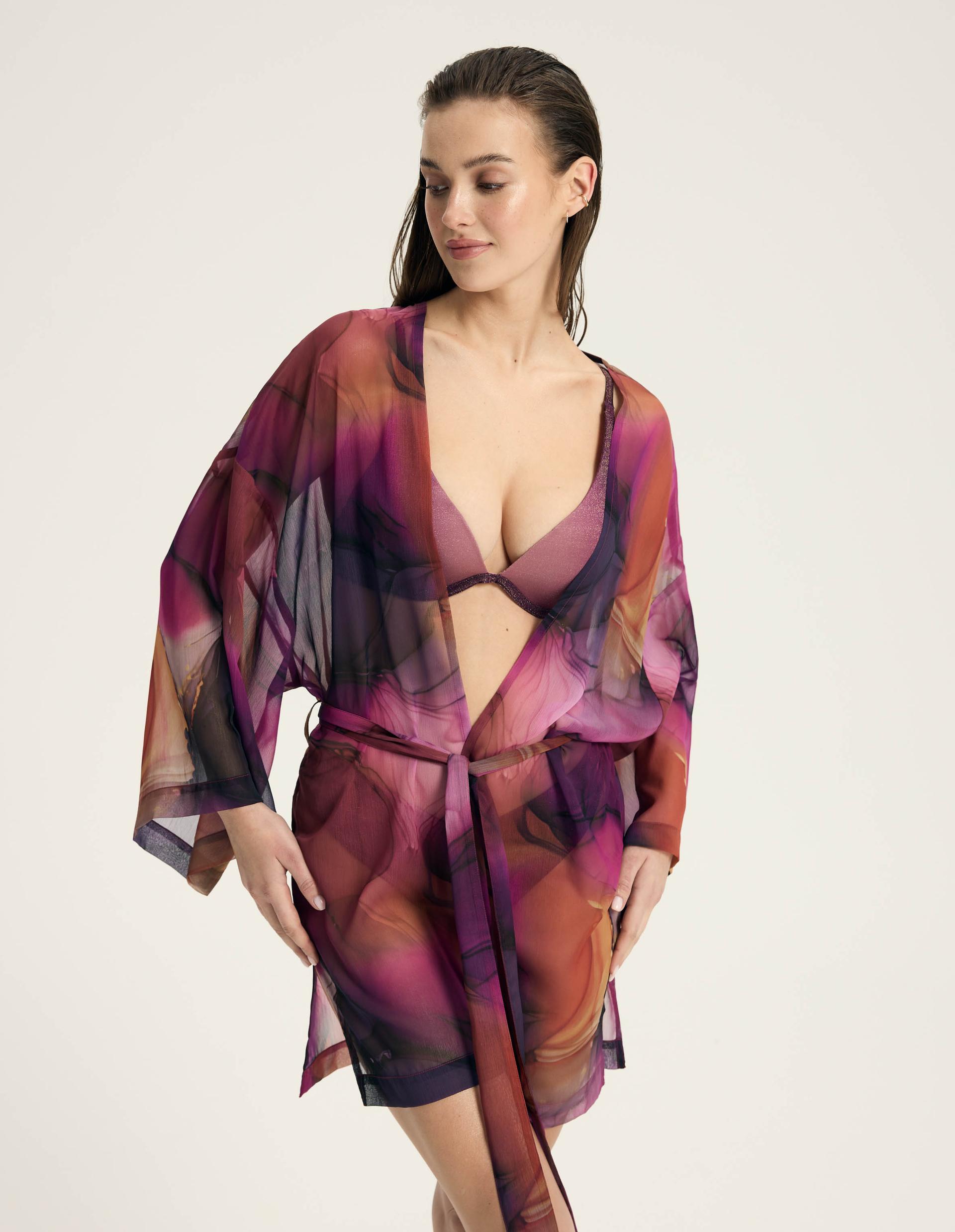 Beach robe Tango Violet 5