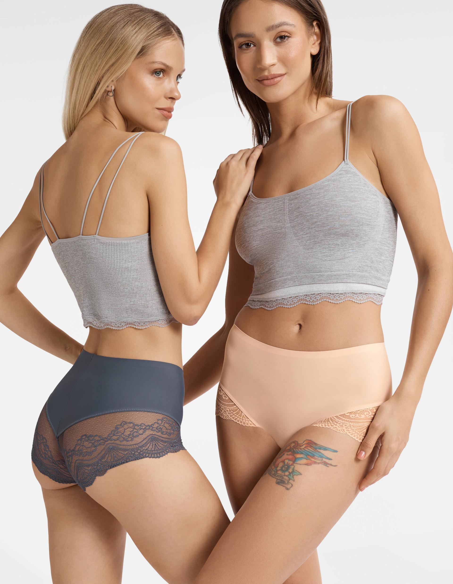 HIGH-WAISTED BRIEFS Pansy (Doublepack) navy 1