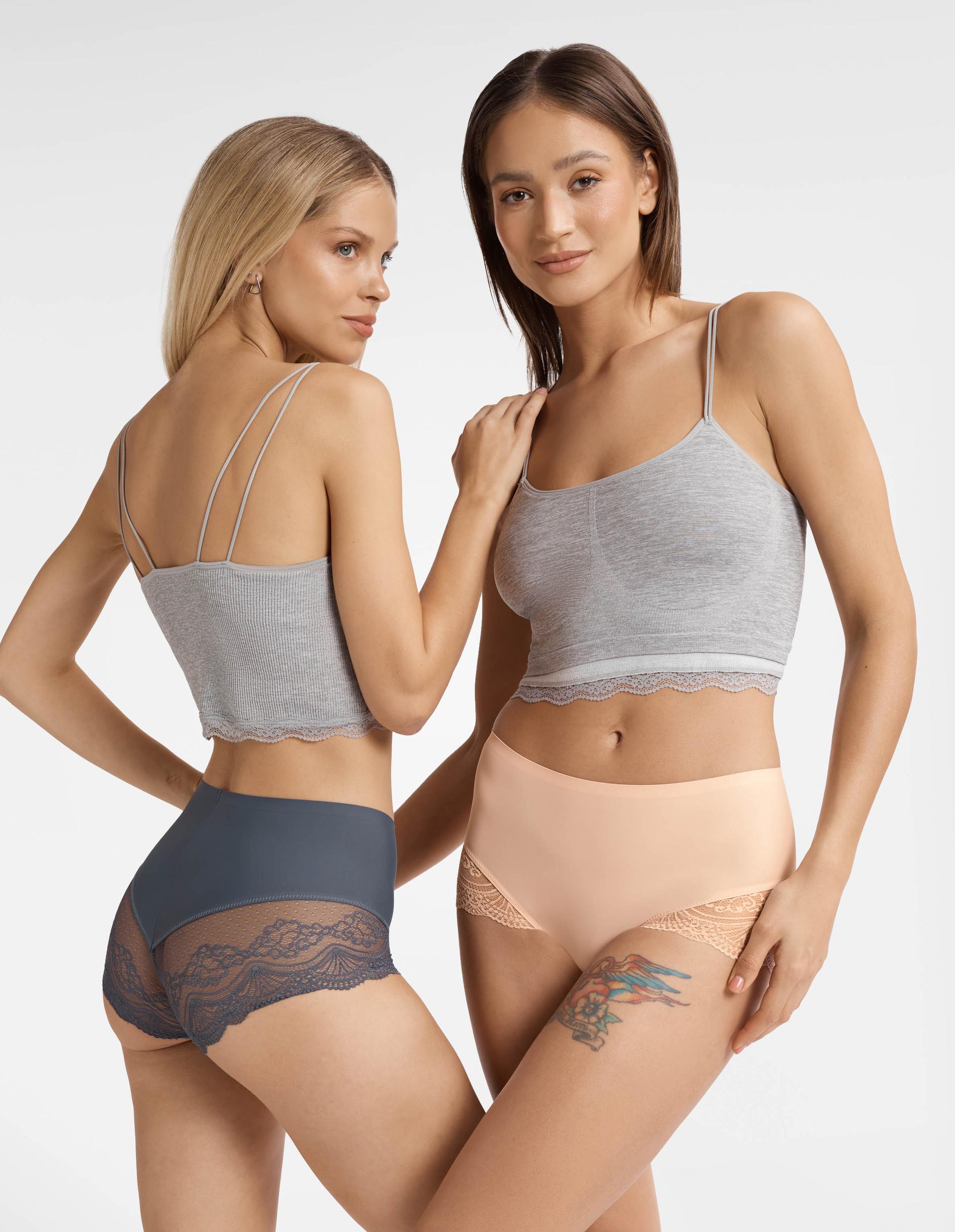 HIGH-WAISTED BRIEFS Pansy (Doublepack) navy 4