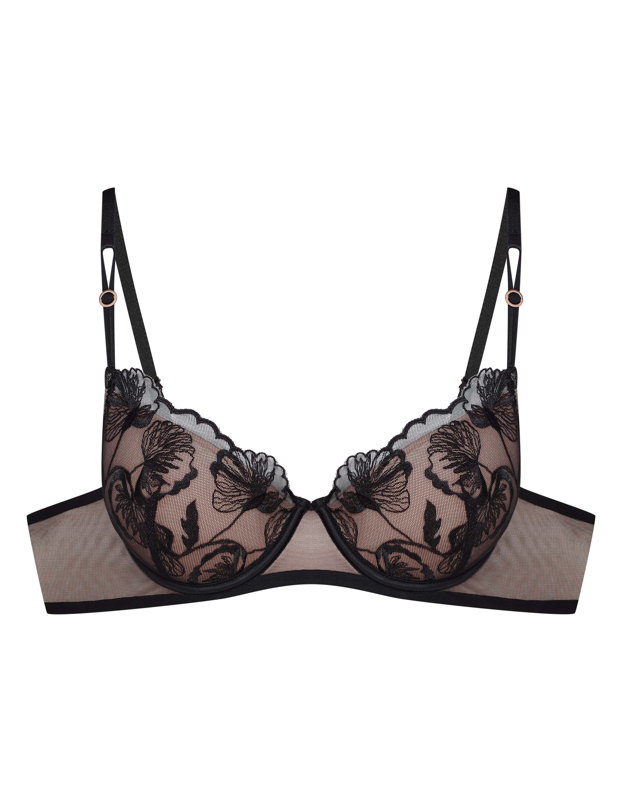 Biustonosz push-up Ophelia - czarny