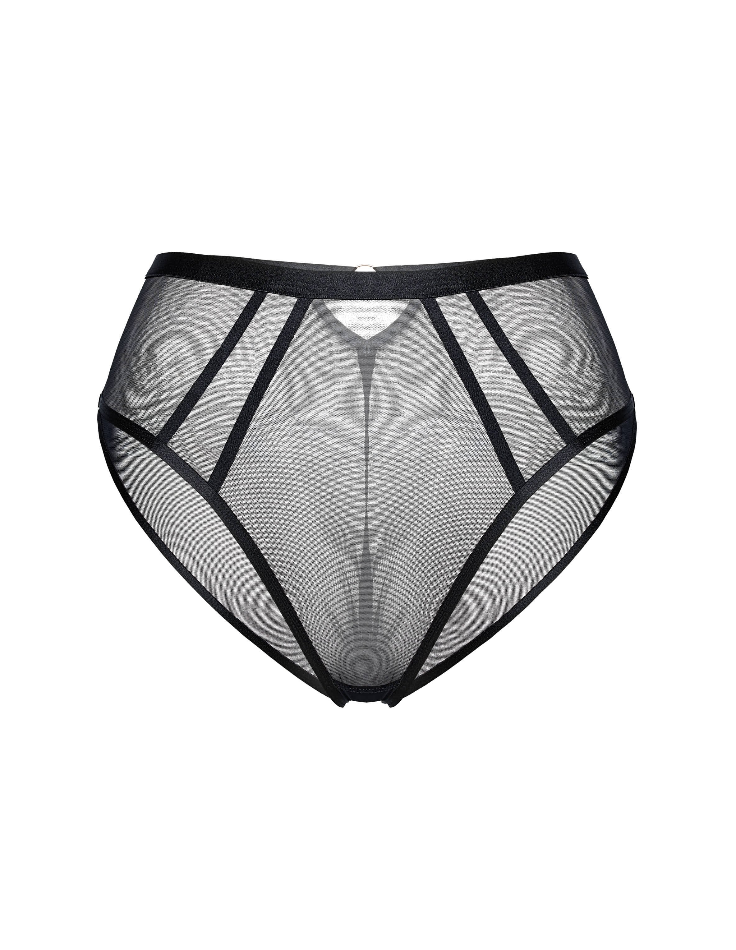 High-waisted panties Glam - Black