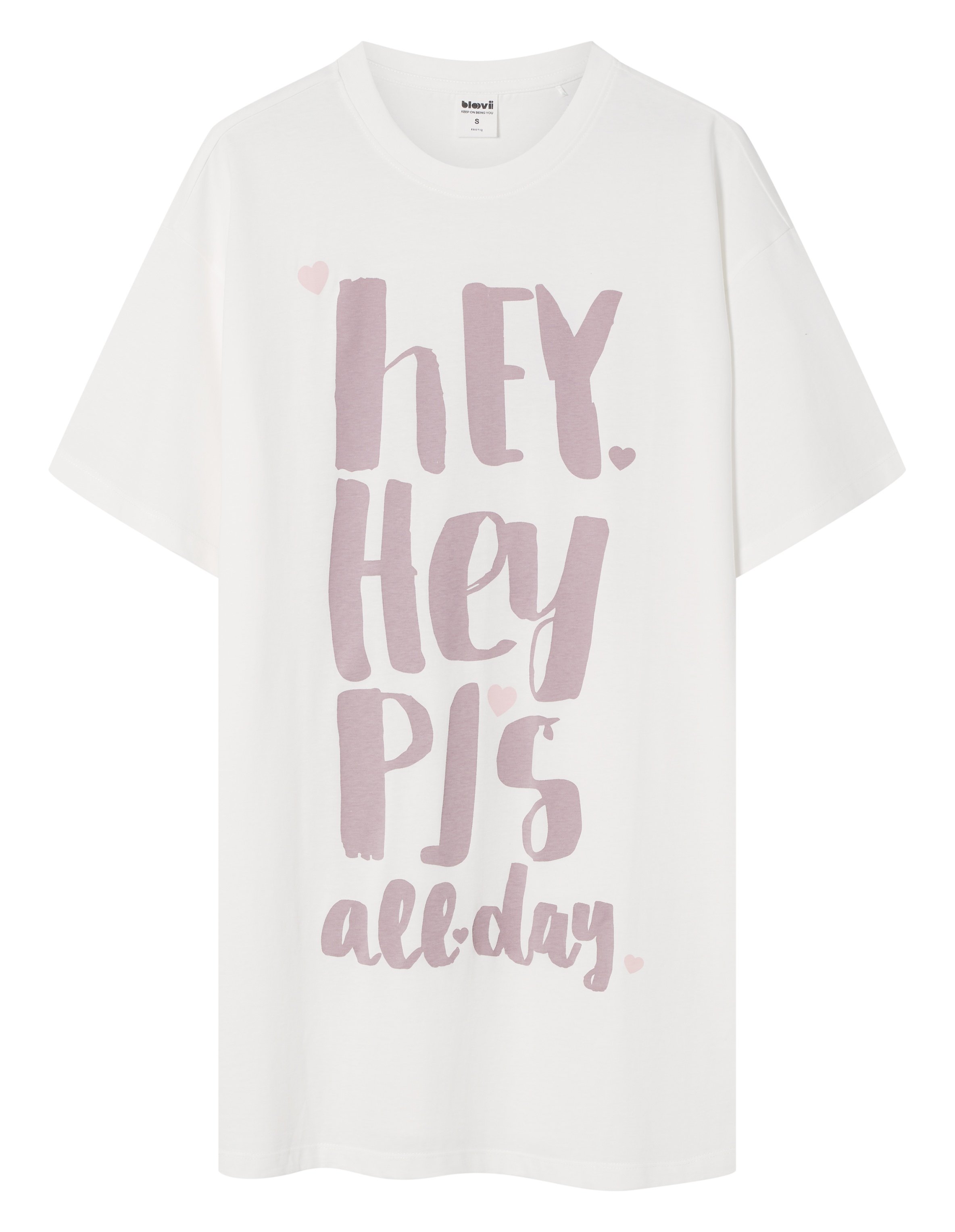 Lazy Yellow Oversized Cotton Nightshirt - Yellow