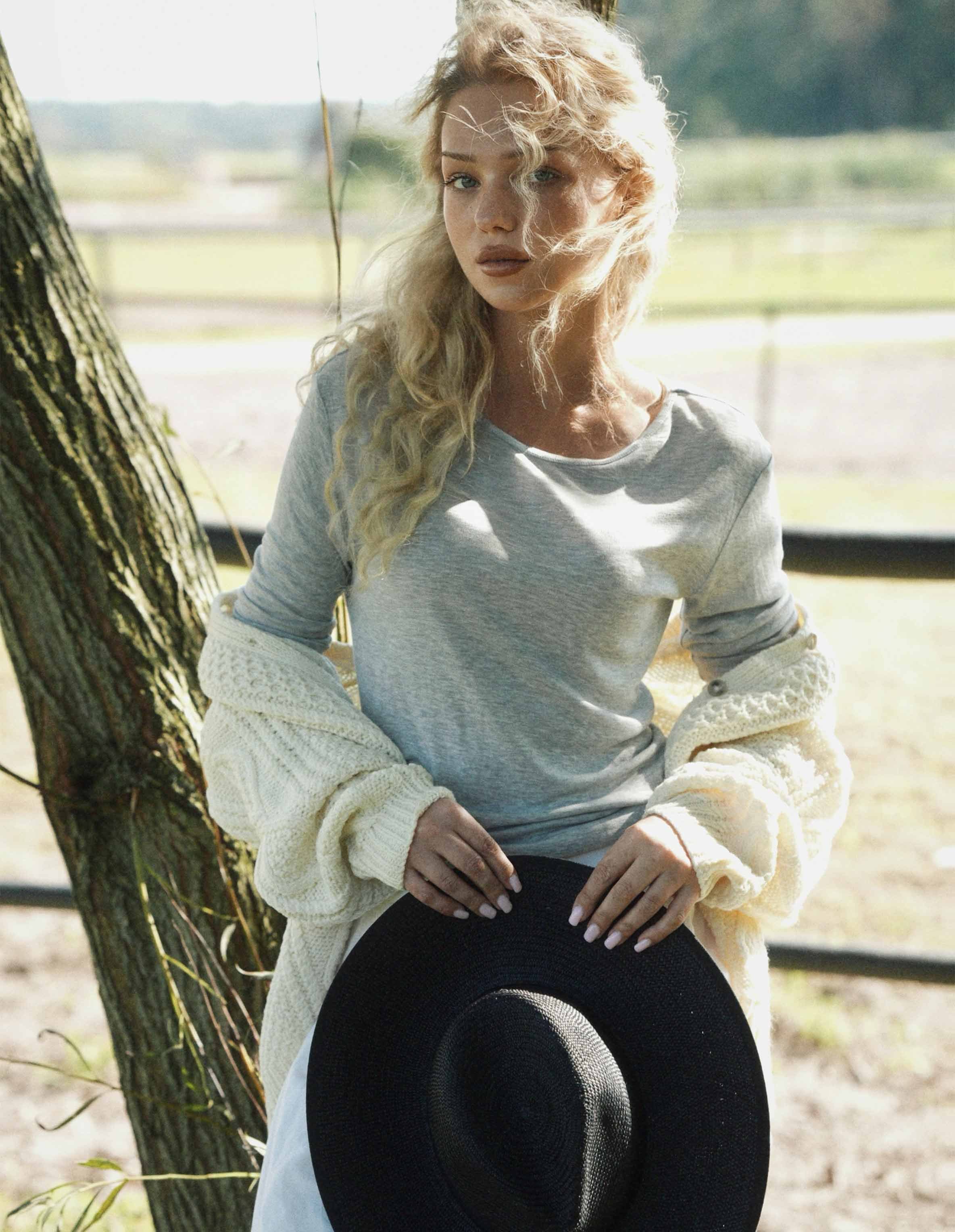 Light Grey CLEAN Blouse with Lyocell and Wool 1