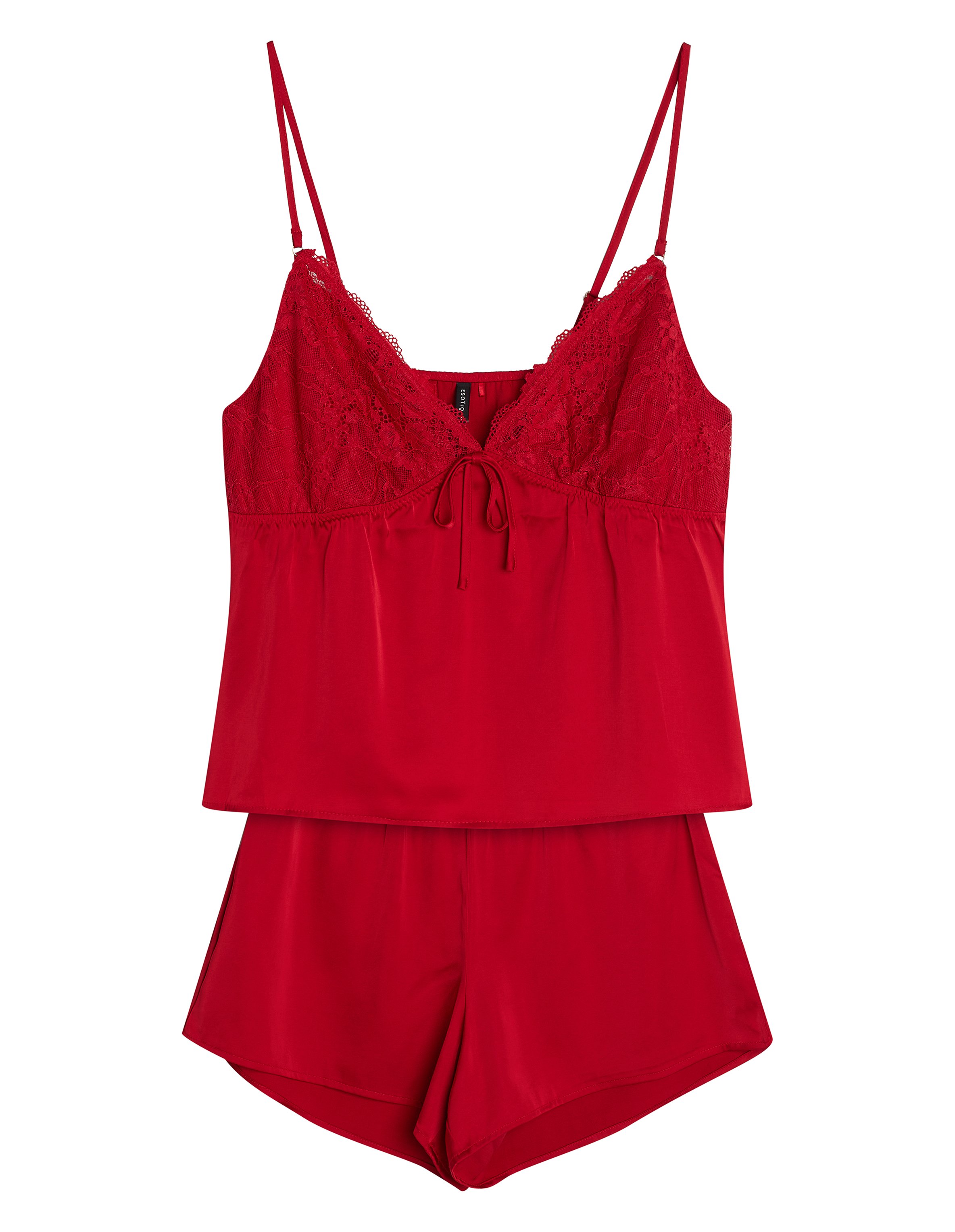 Satin Pajamas Premium BELLE with Viscose - Red