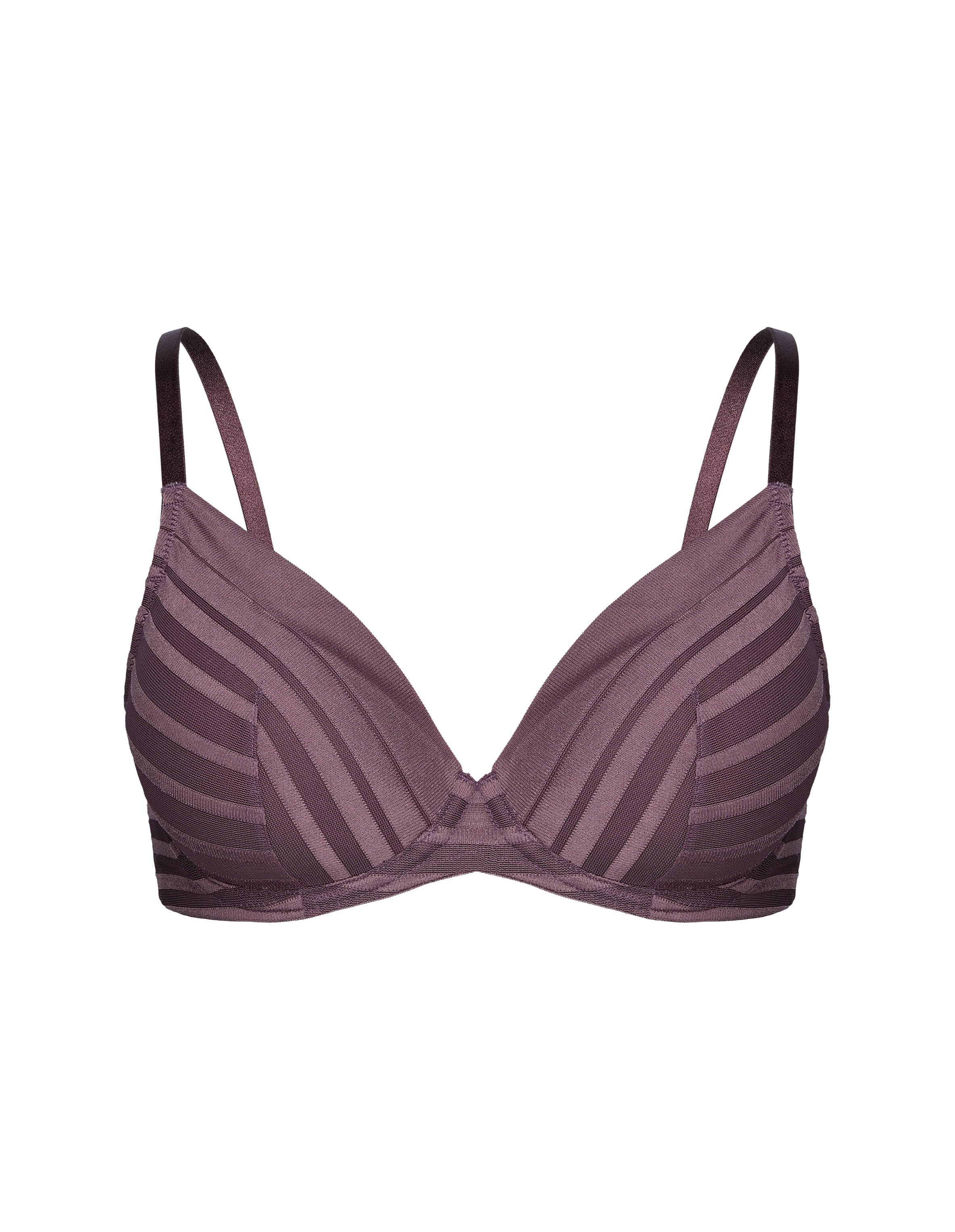 Burgundy Push-Up Bra Ciga with Kassidy Cup