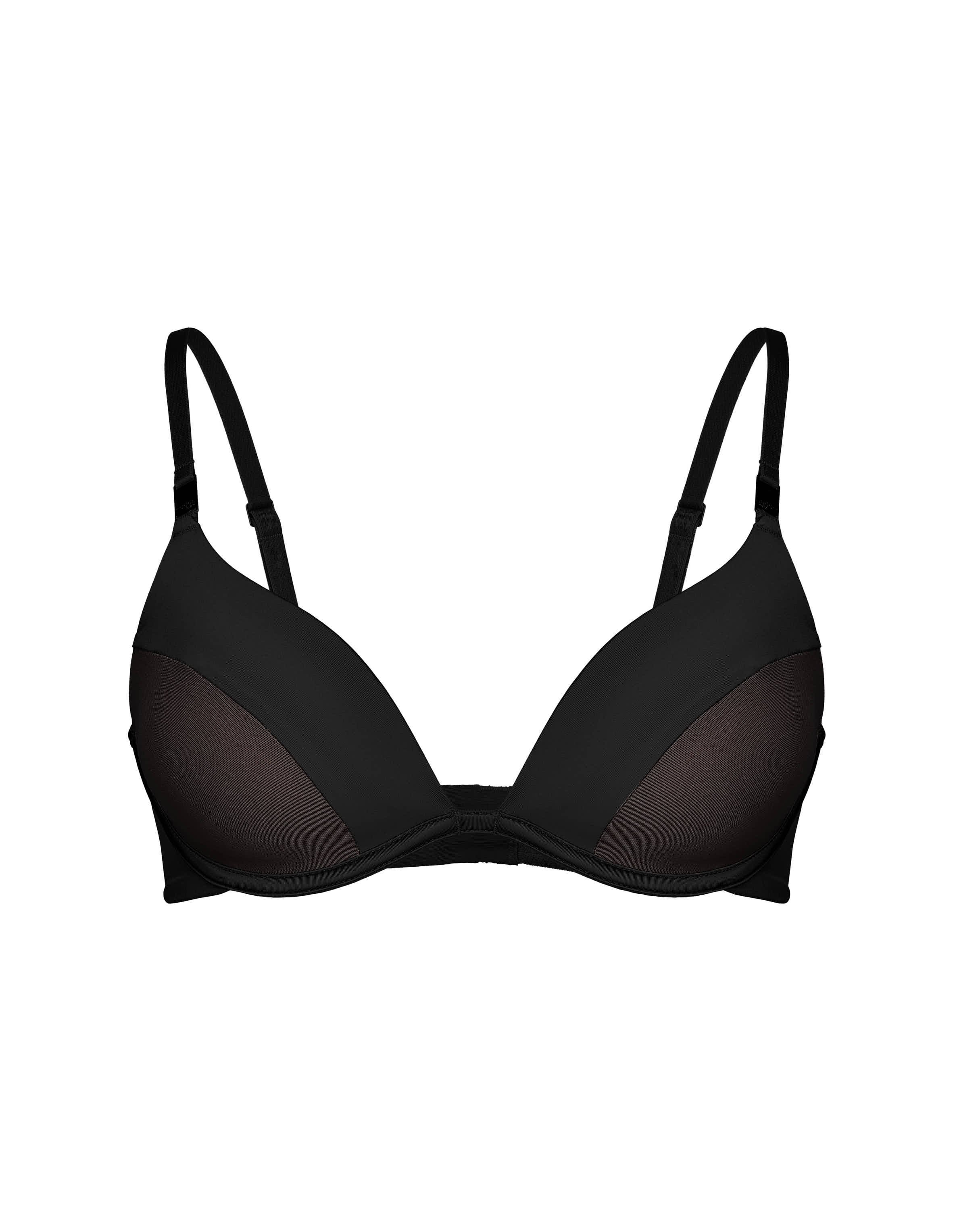 Push-Up Bra SEDUCE Black with Narrow Connector