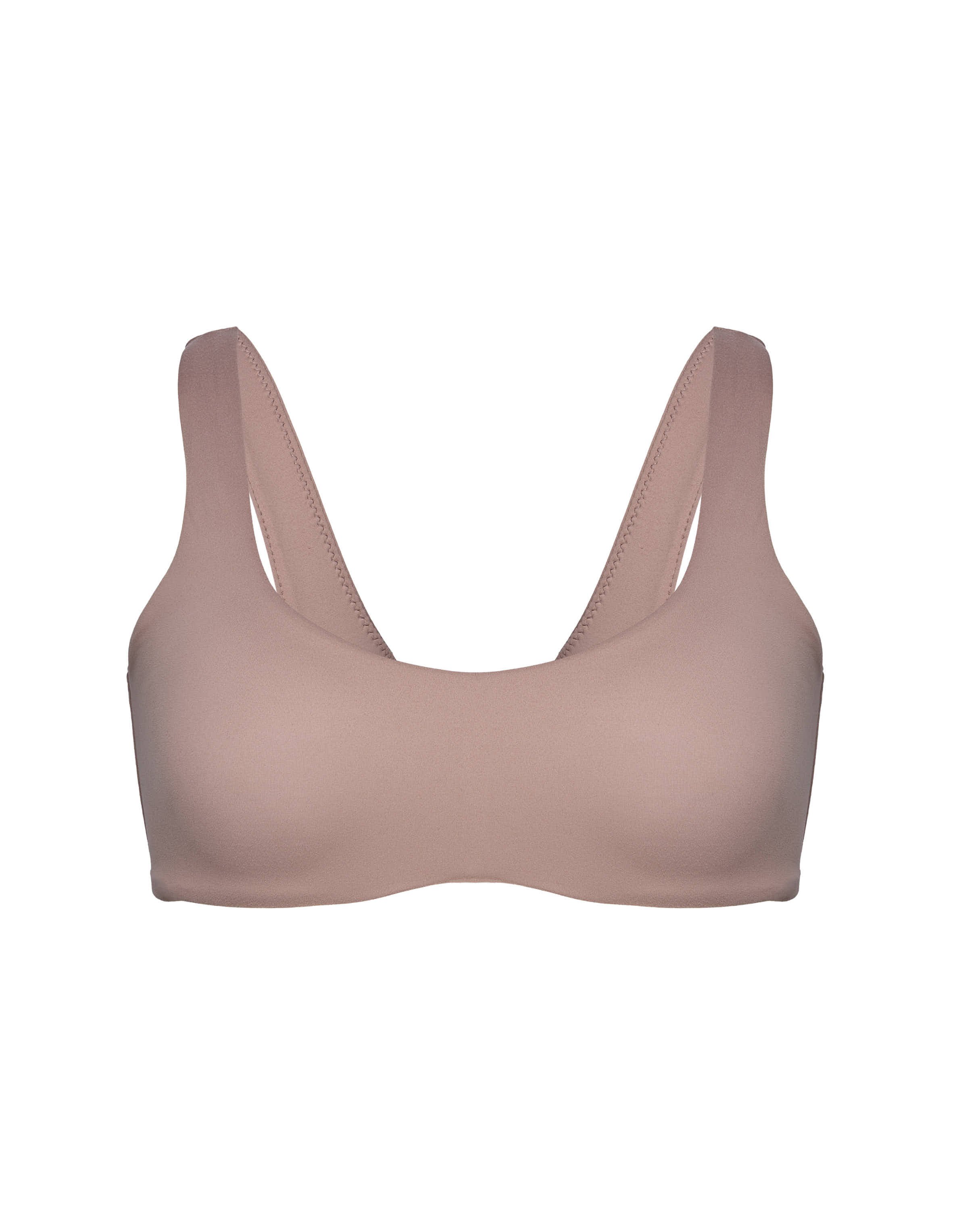 Signature Burgundy Soft Bra Top Without Underwire - brown