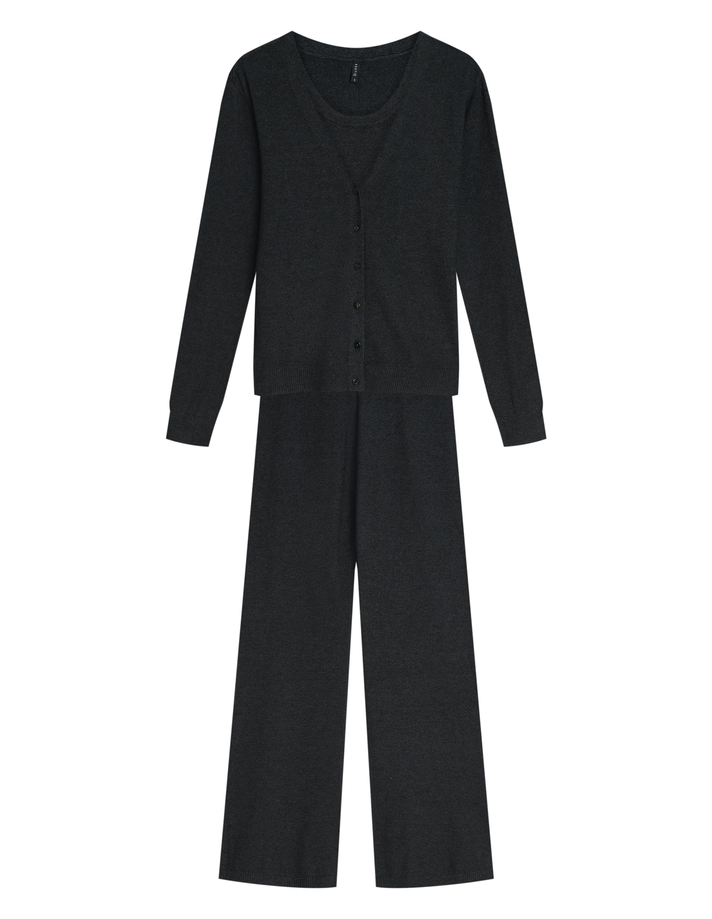 Three-Piece MISTY Set in Soft Viscose Knit - Grey