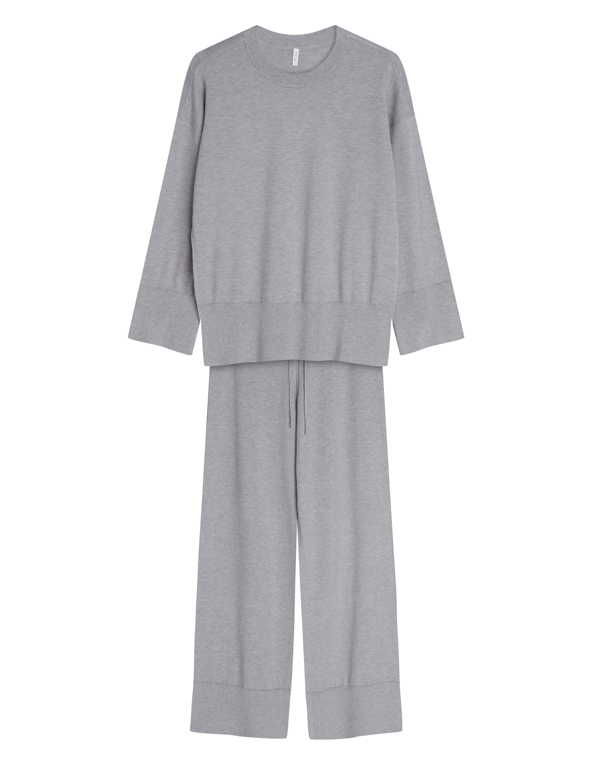 Simone Home Set in Soft Viscose Knit - Grey