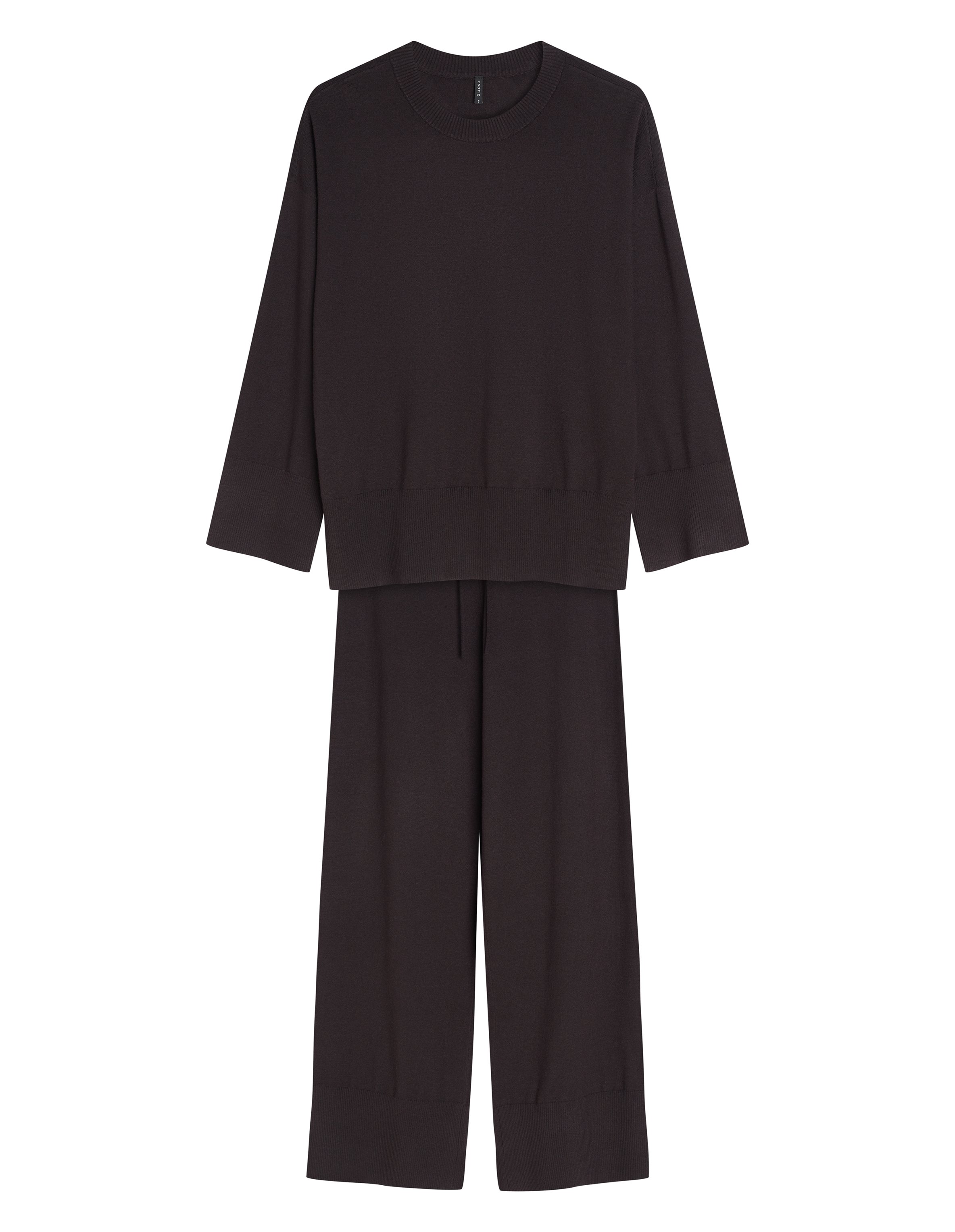 Simone Home Set with Soft Viscose Knit - brown