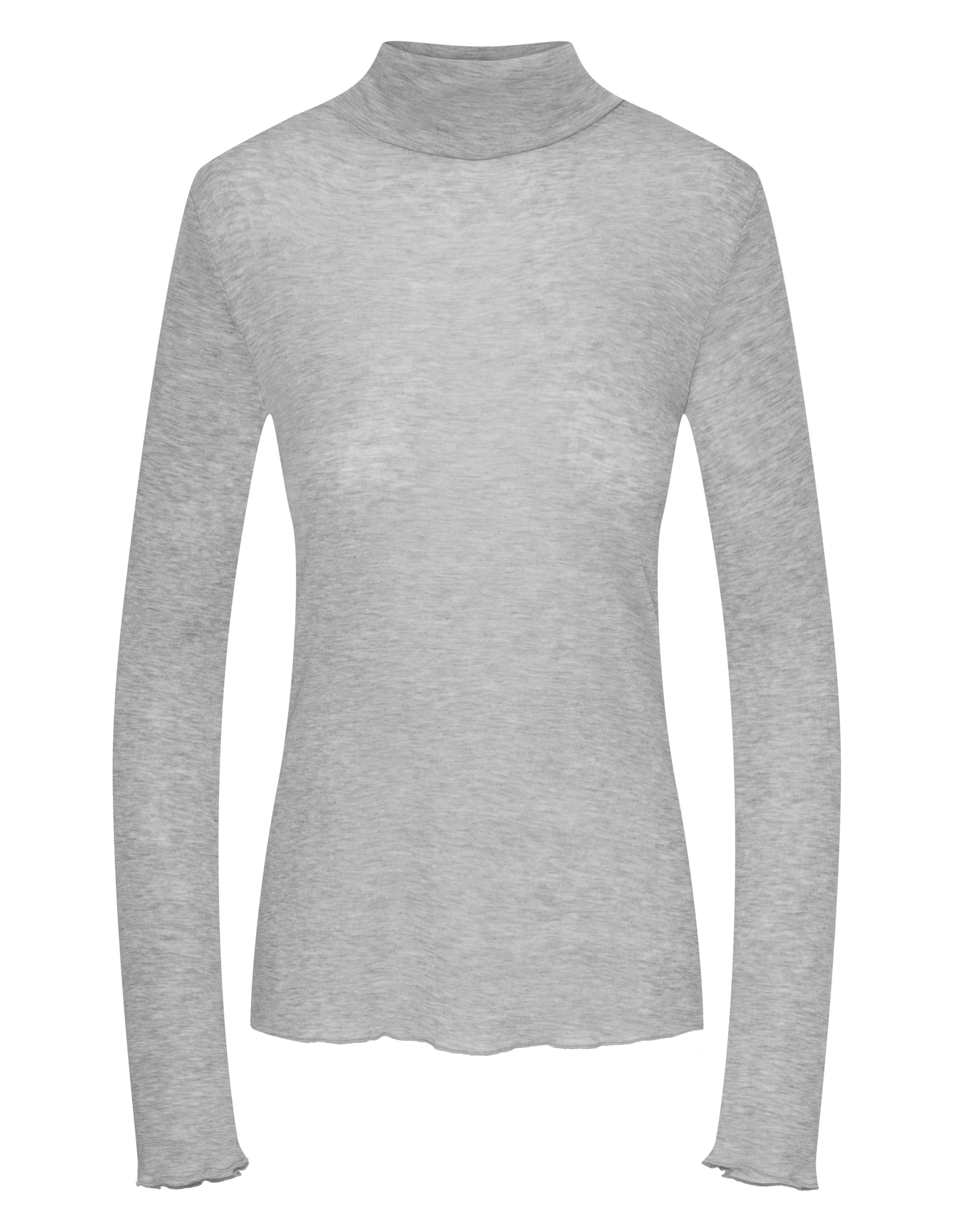 Light Gray Turtleneck CLEAN with Lyocell and Wool - Grey