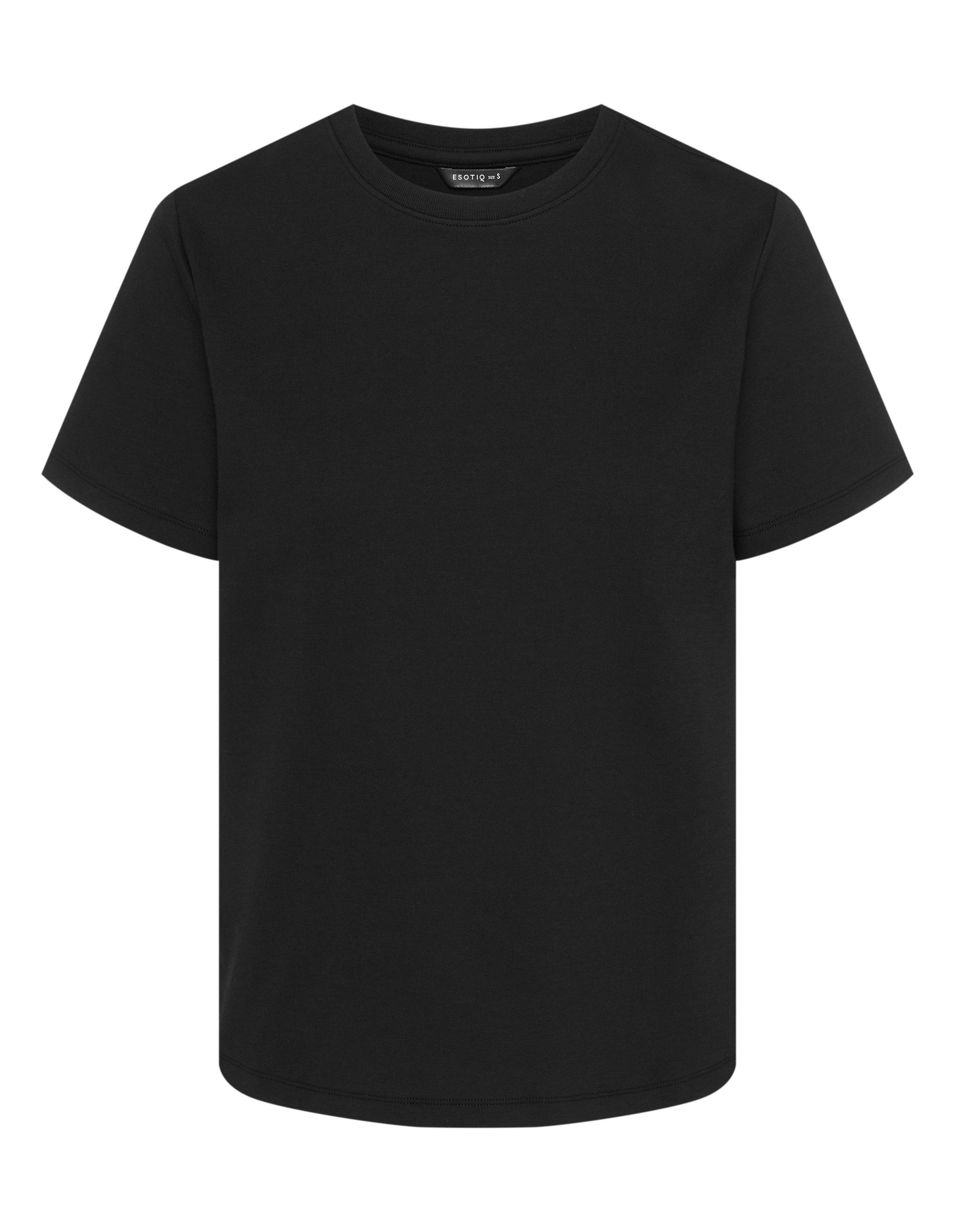 Black TRUEBASIC T-Shirt in Interlock Knit