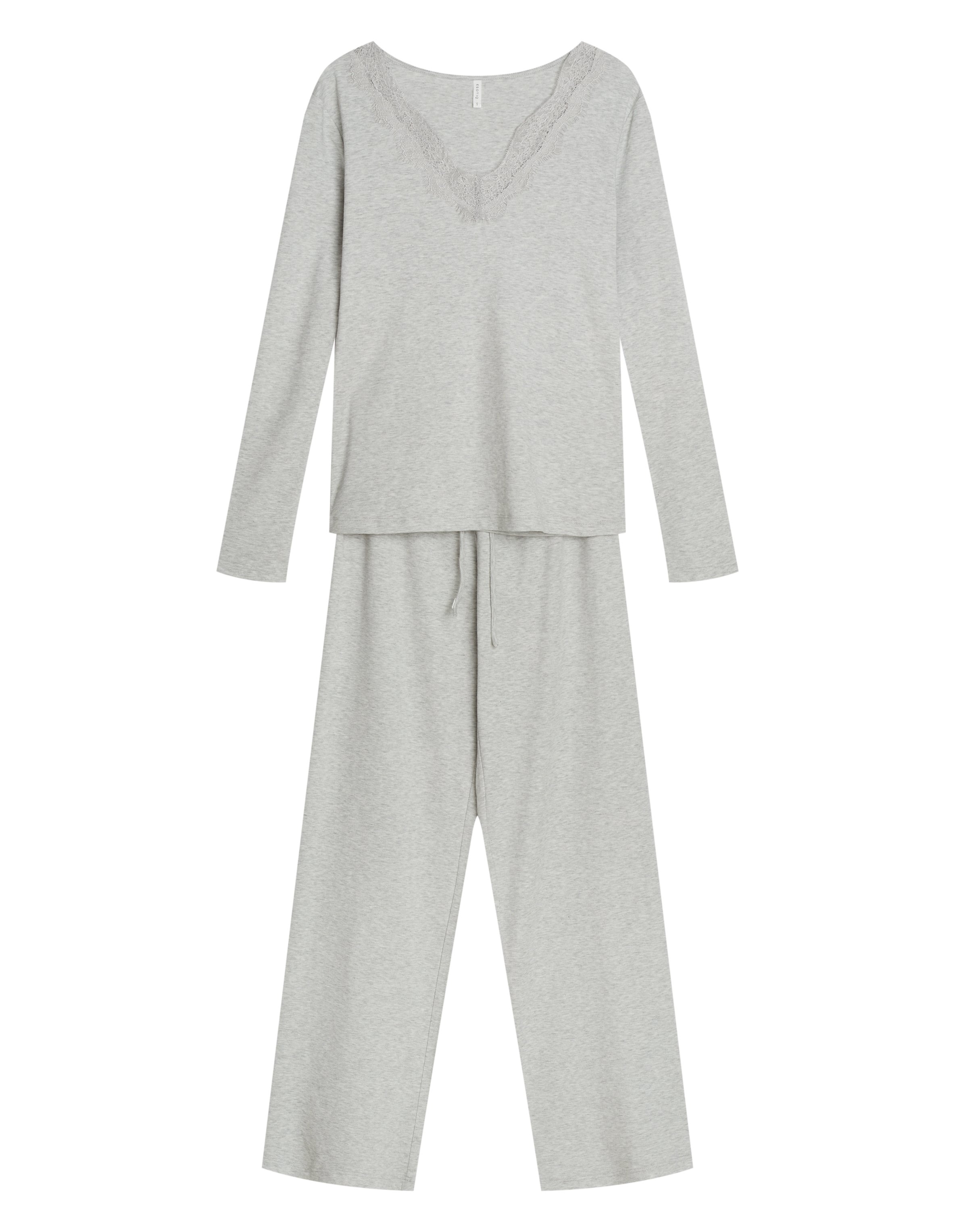 Long Pajamas CRIMSON Premium with Lyocell and Wool - Grey