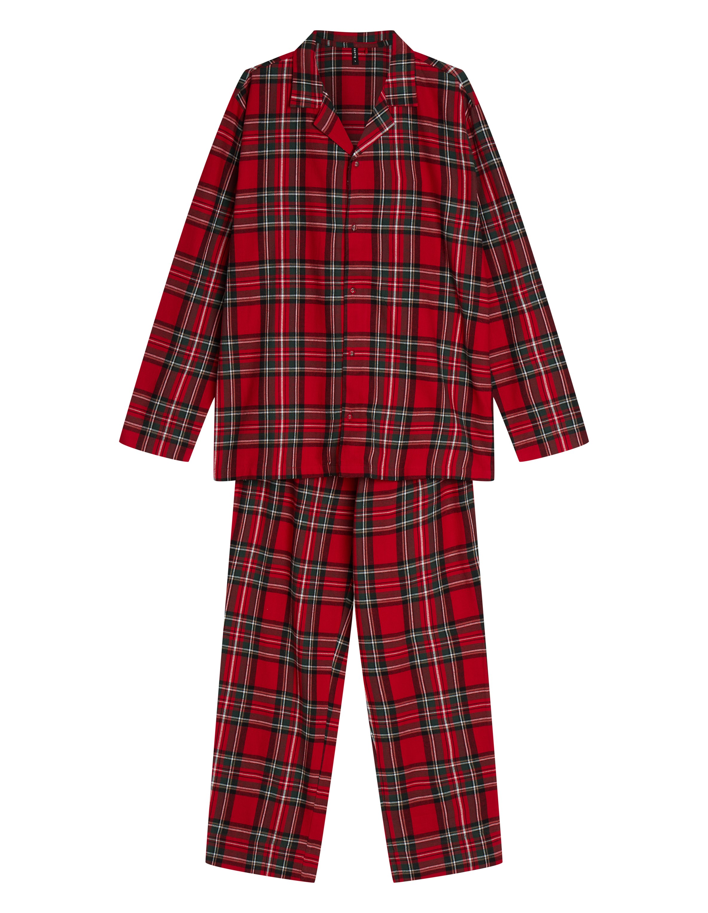 Men's Pajamas SCARLETTE in Cotton Flannel - Red