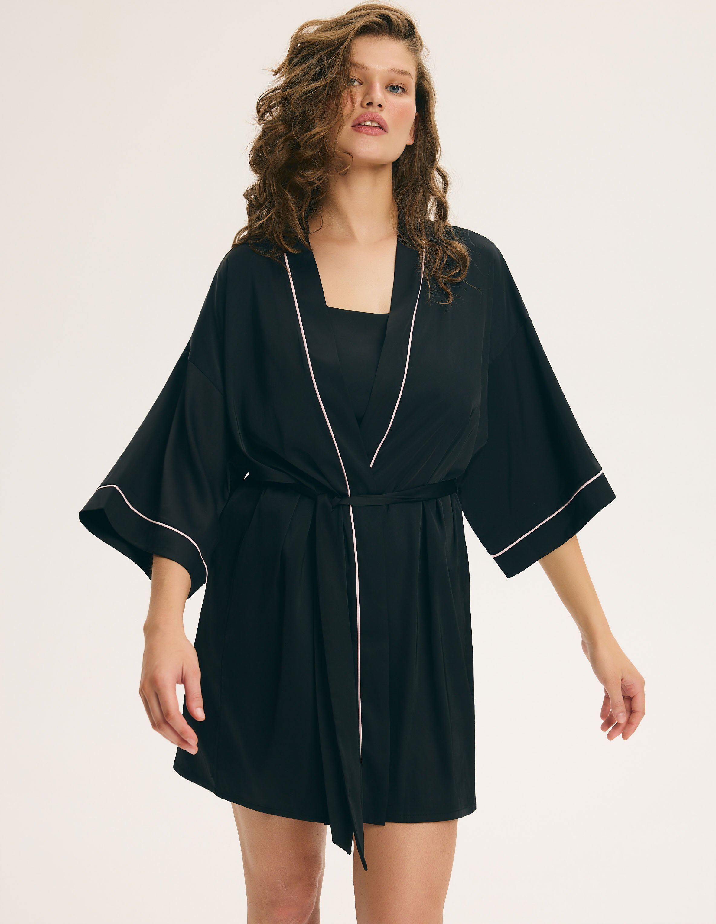 Short AWARE Robe with Kimono Sleeves 1