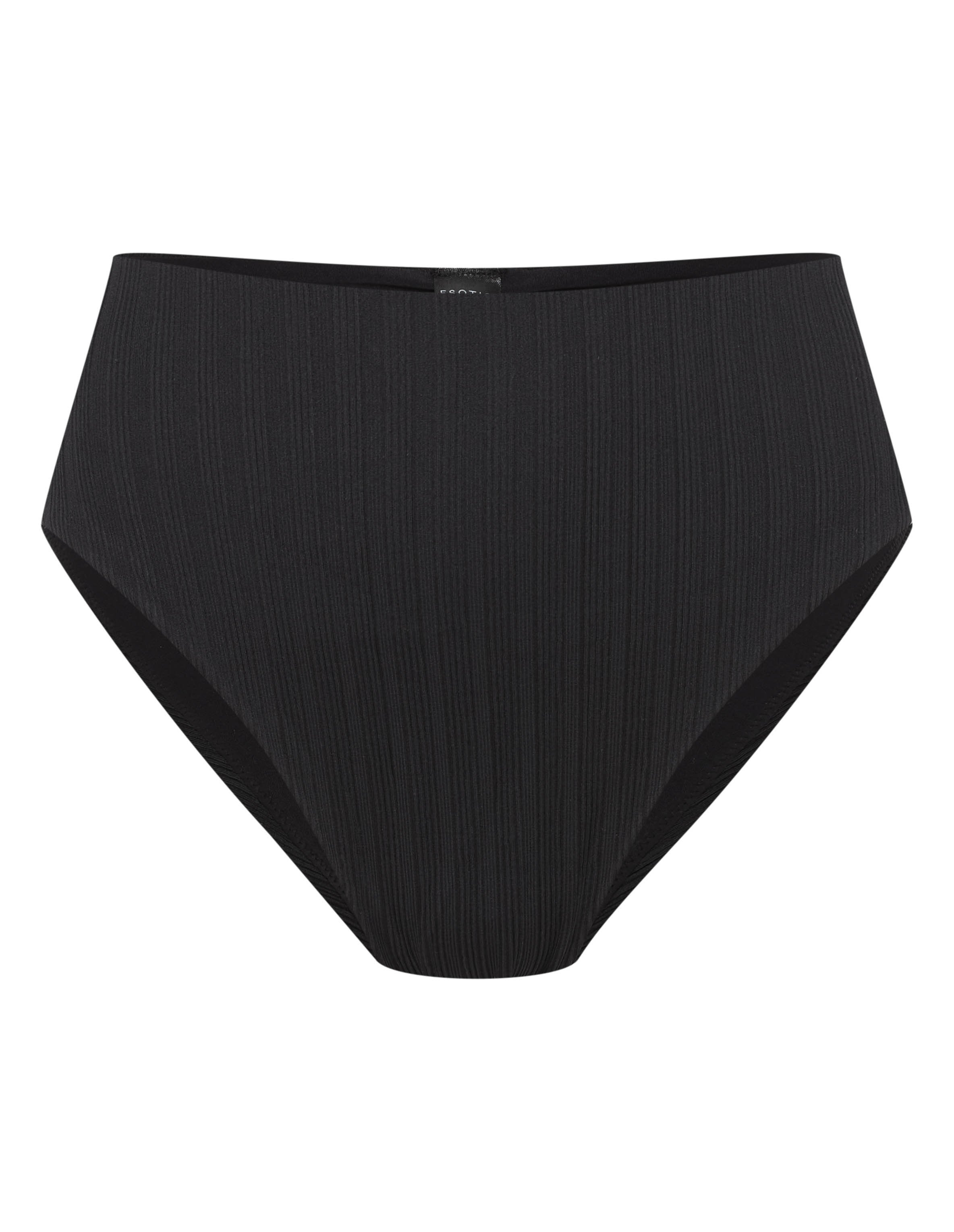 High-Waisted Bikini Bottom Pearl - Black