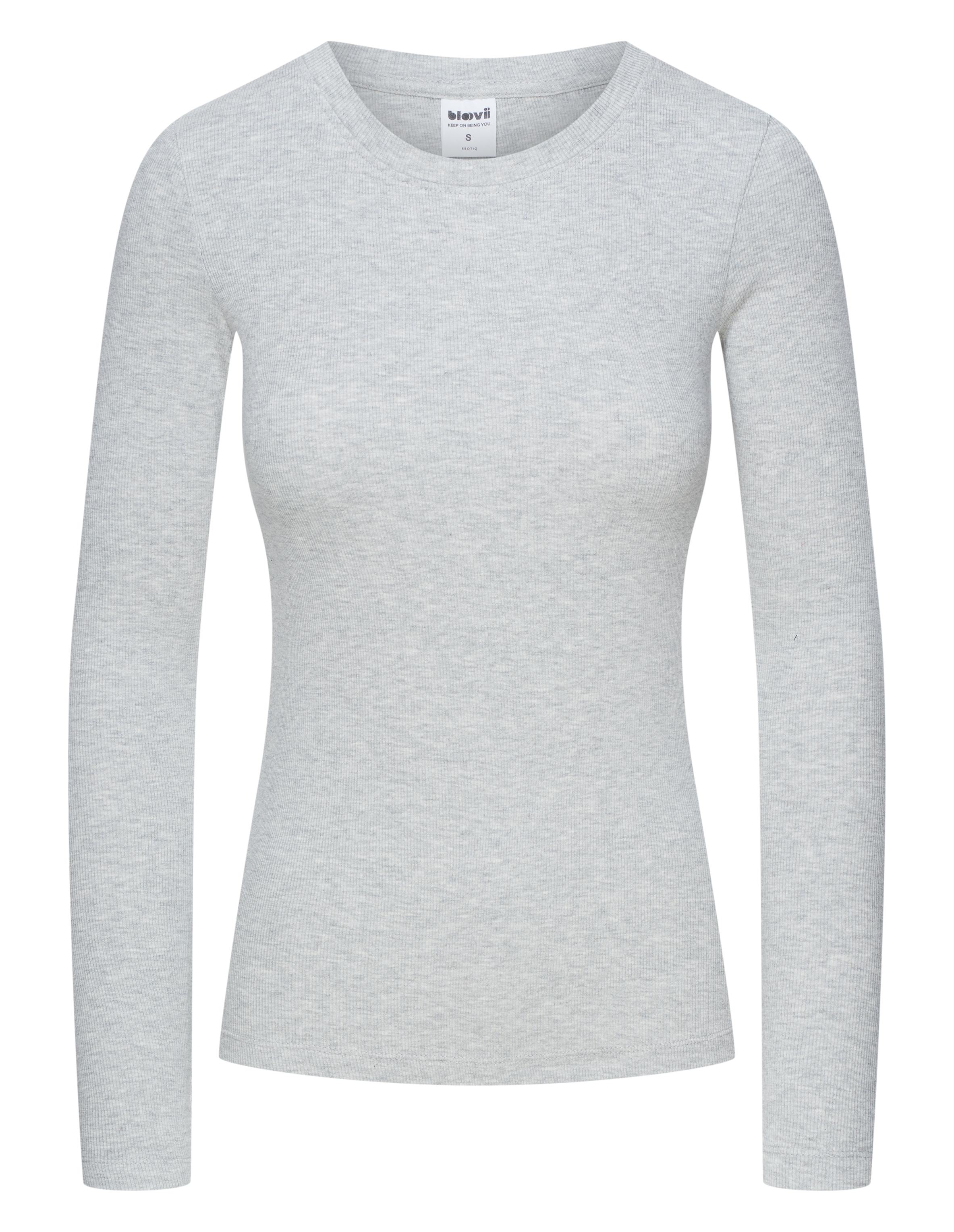 Ribbed Fitted Long Sleeve T-Shirt